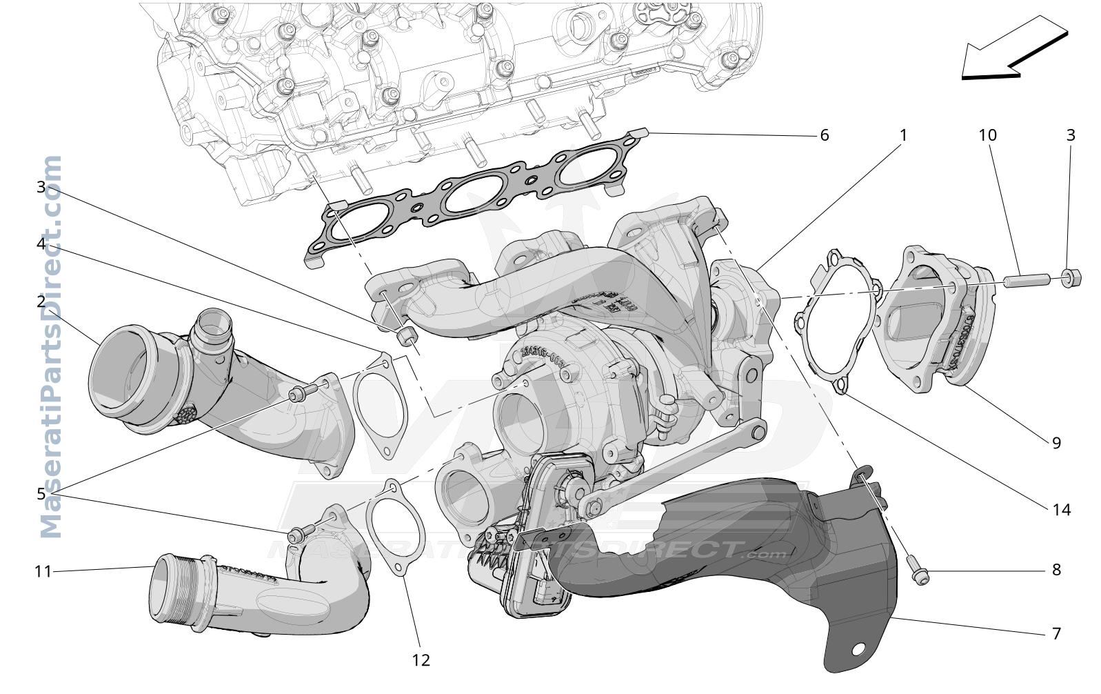 01.30 - 1 - TURBOCHARGING SYSTEM: EQUIPMENTS Diagram
