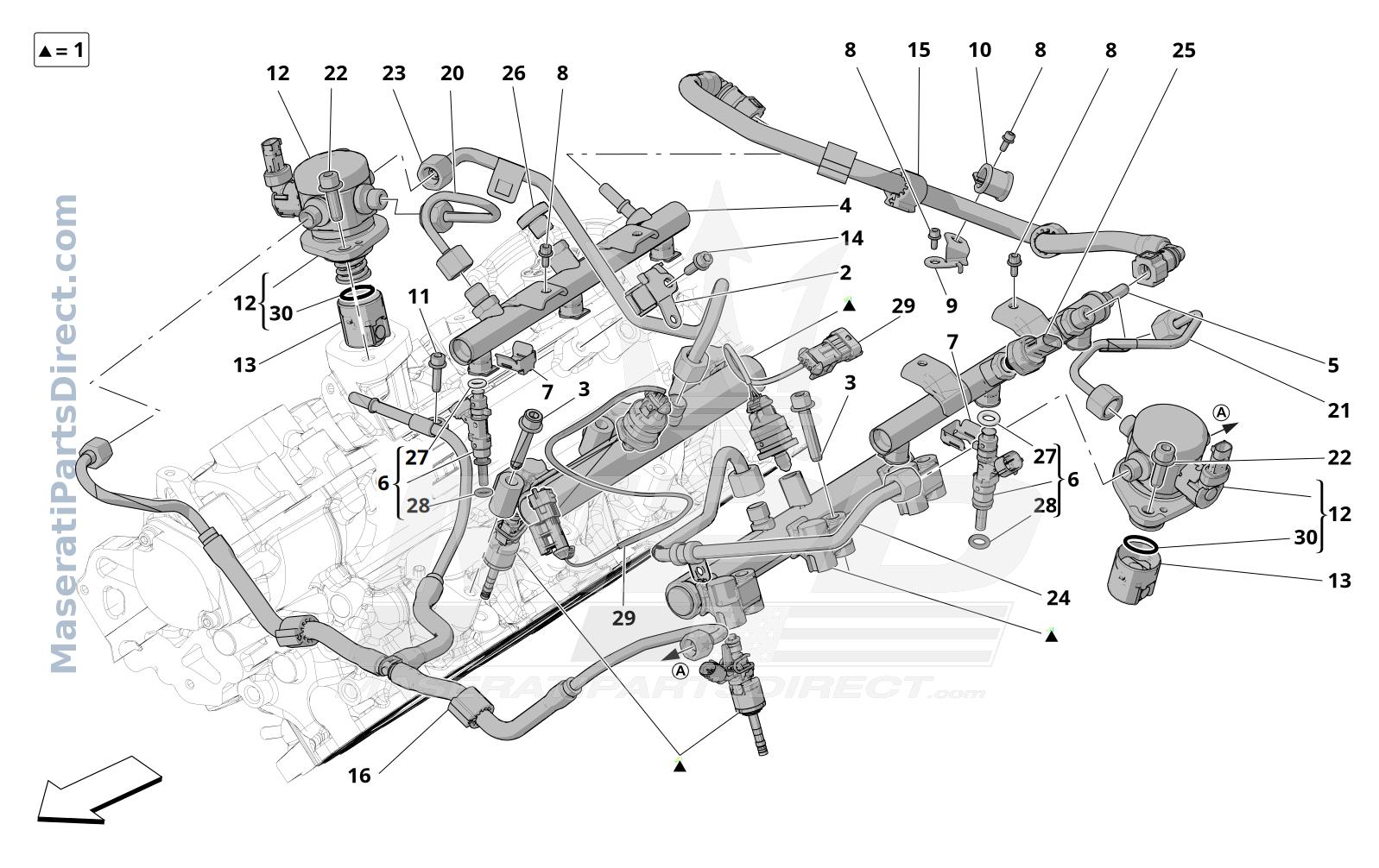 01.43 - 2 - FUEL PUMPS AND CONNECTION LINES Diagram
