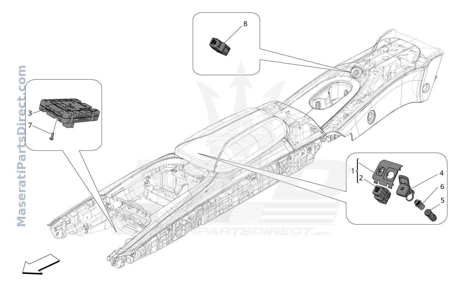 08.51 - 1 - CENTRE CONSOLE DEVICES Diagram