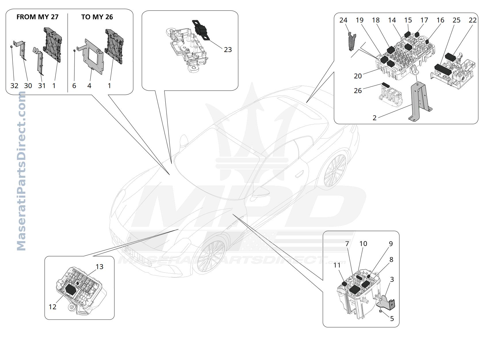 08.61 - 1 - RELAYS, FUSES AND BOXES Diagram