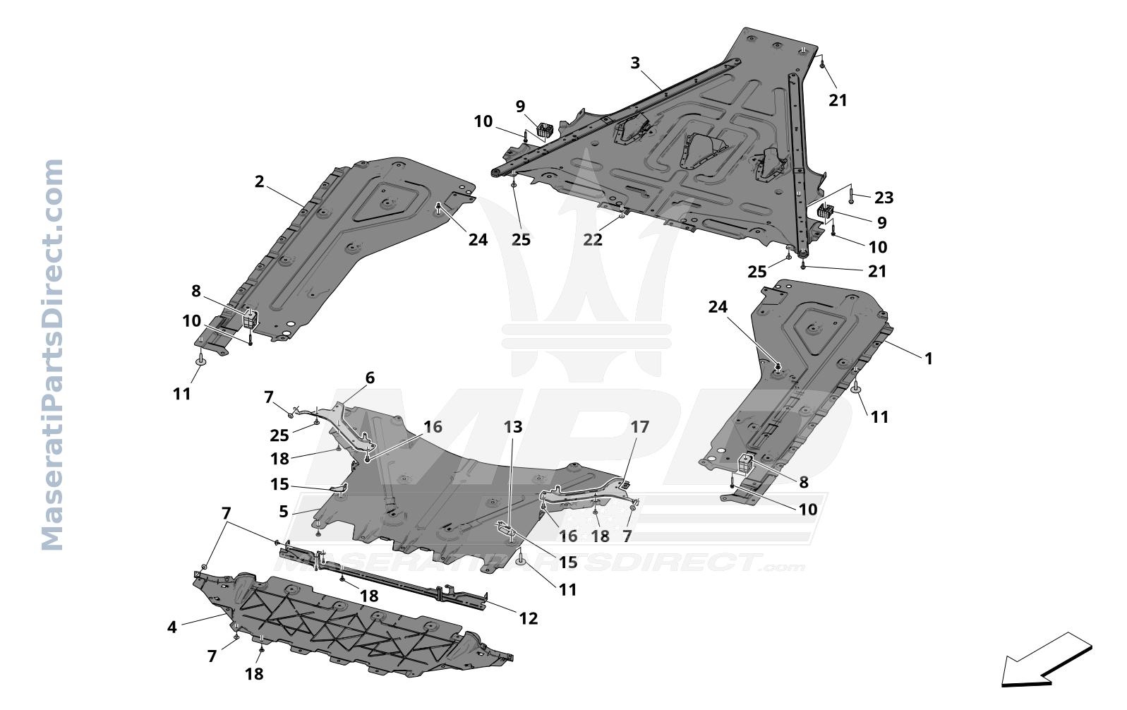 09.14 - 2 - UNDERBODY AND UNDERFLOOR GUARDS Diagram