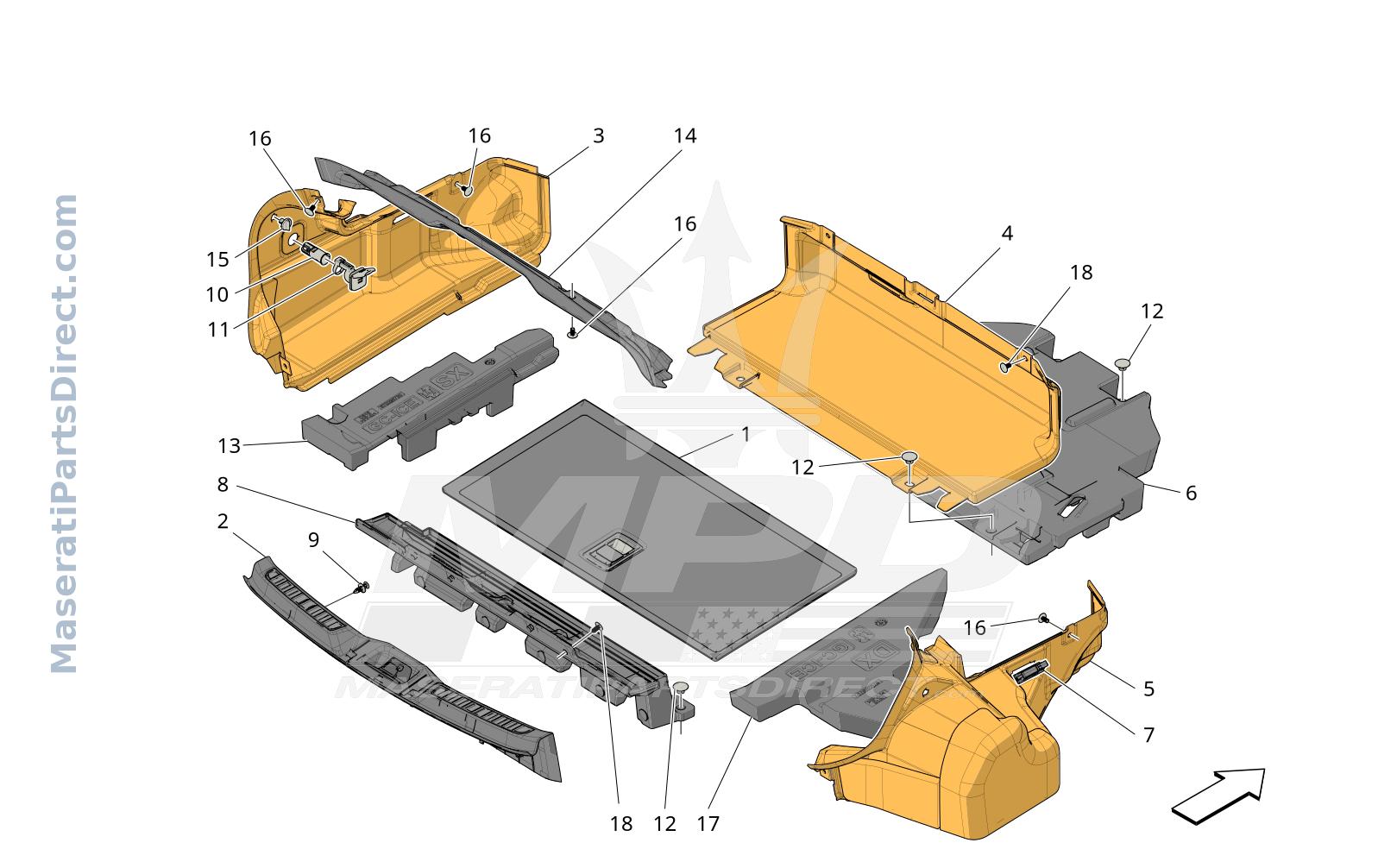 09.61 - 1 - LUGGAGE COMPARTMENT MATS Diagram