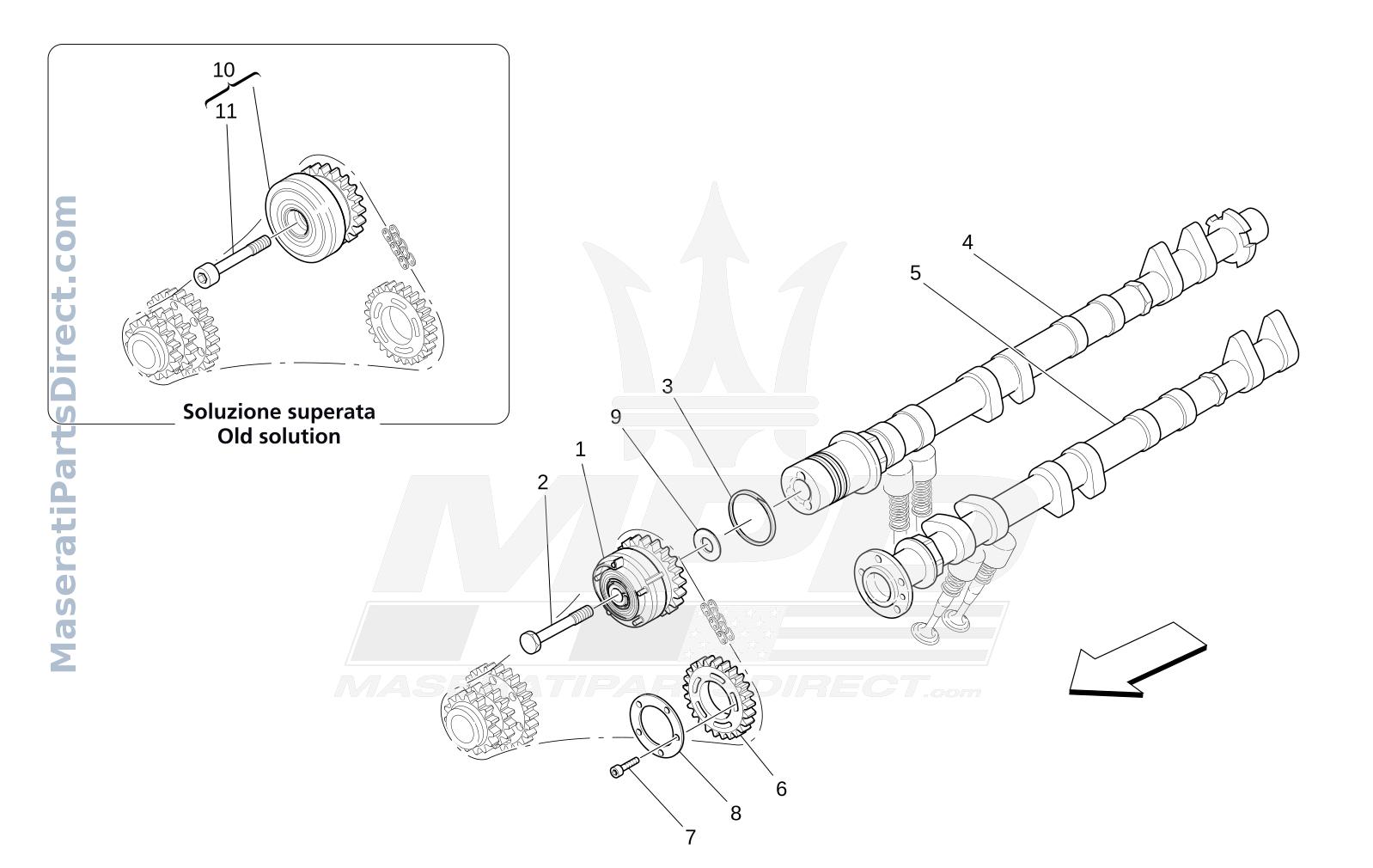 01.23 - 1 - LH CYLINDER HEAD CAMSHAFTS Diagram