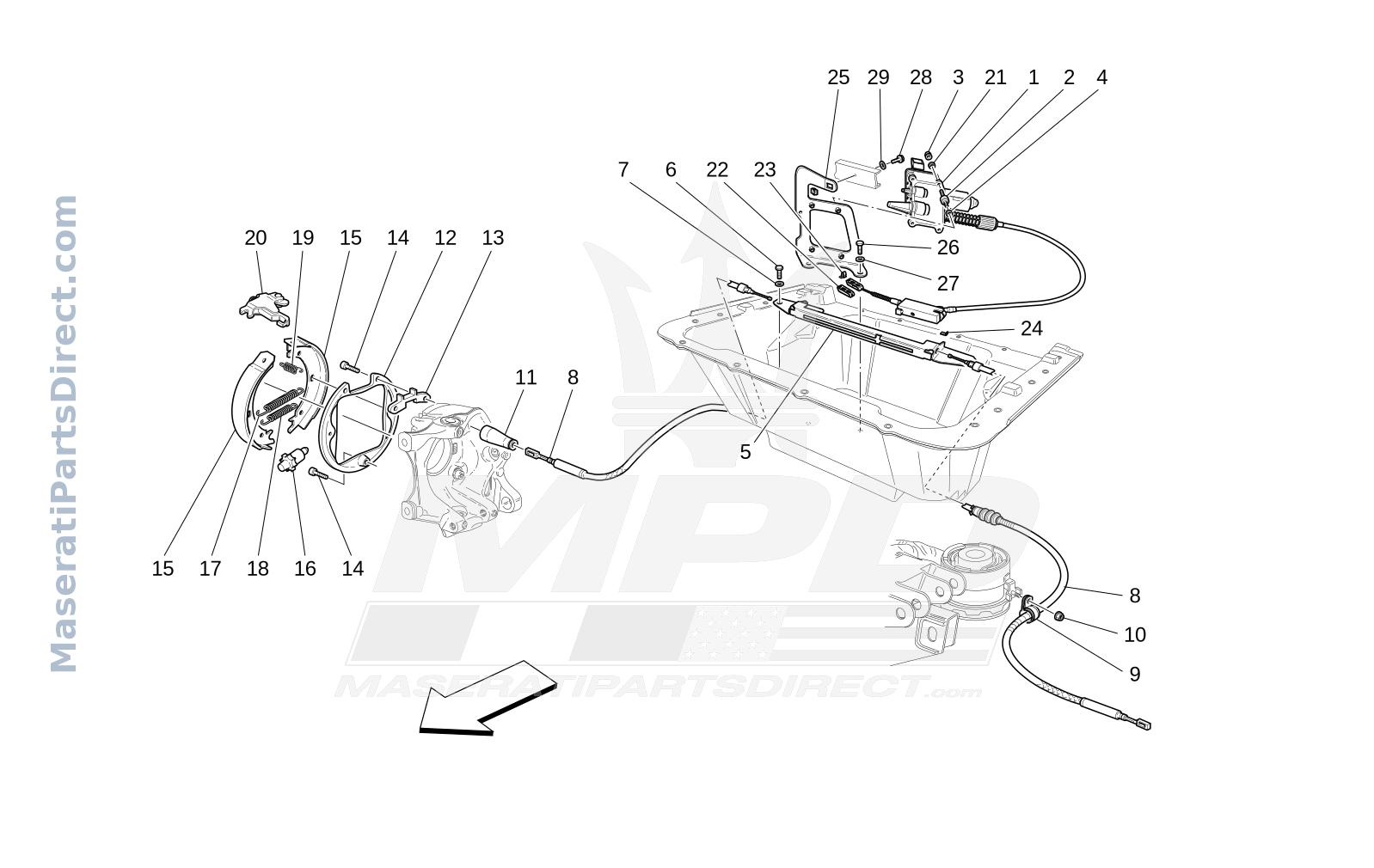 04.30 - 1 - PARKING BRAKE Diagram