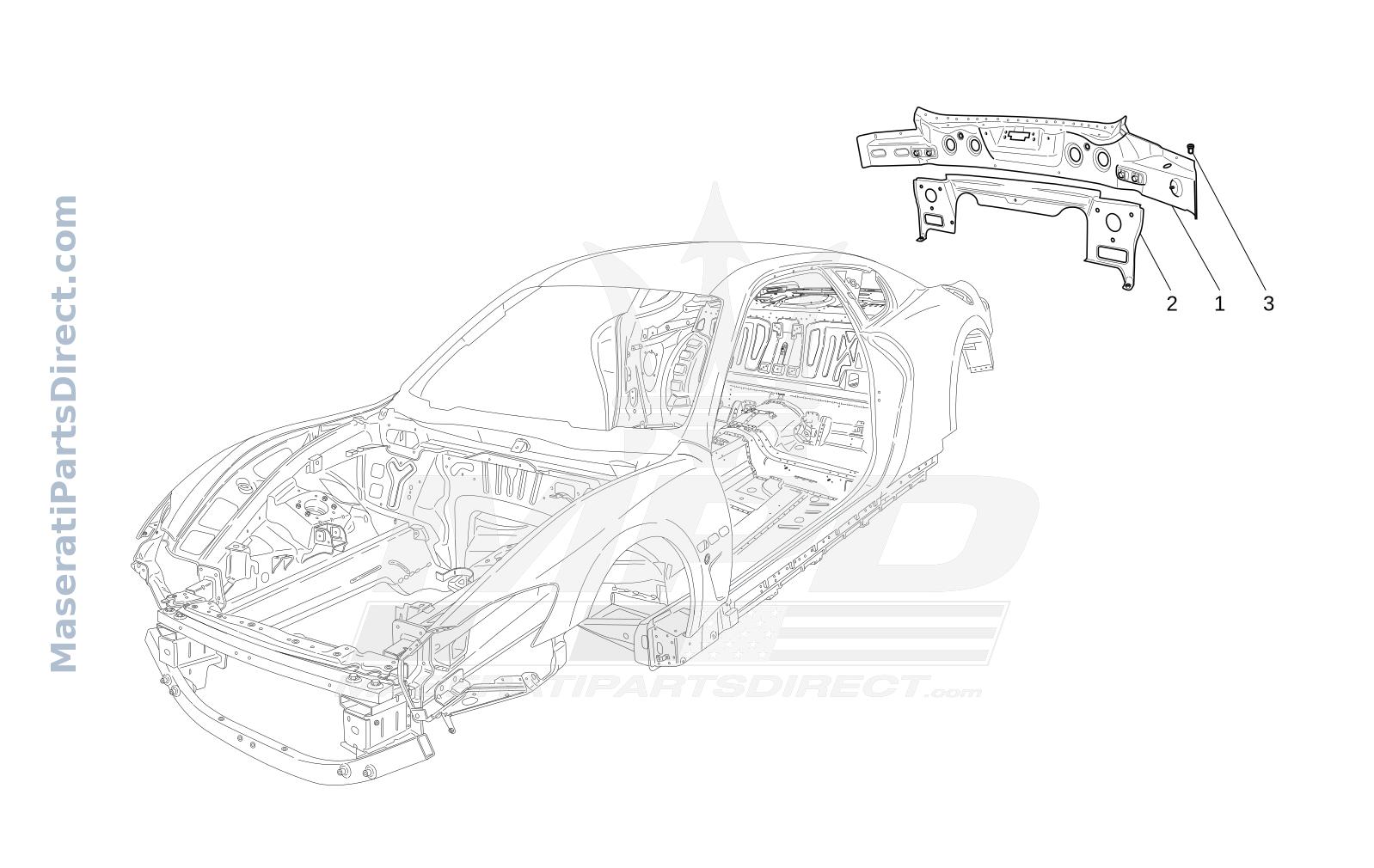 09.02 - 1 - BODYWORK AND REAR OUTER TRIM PANELS Diagram