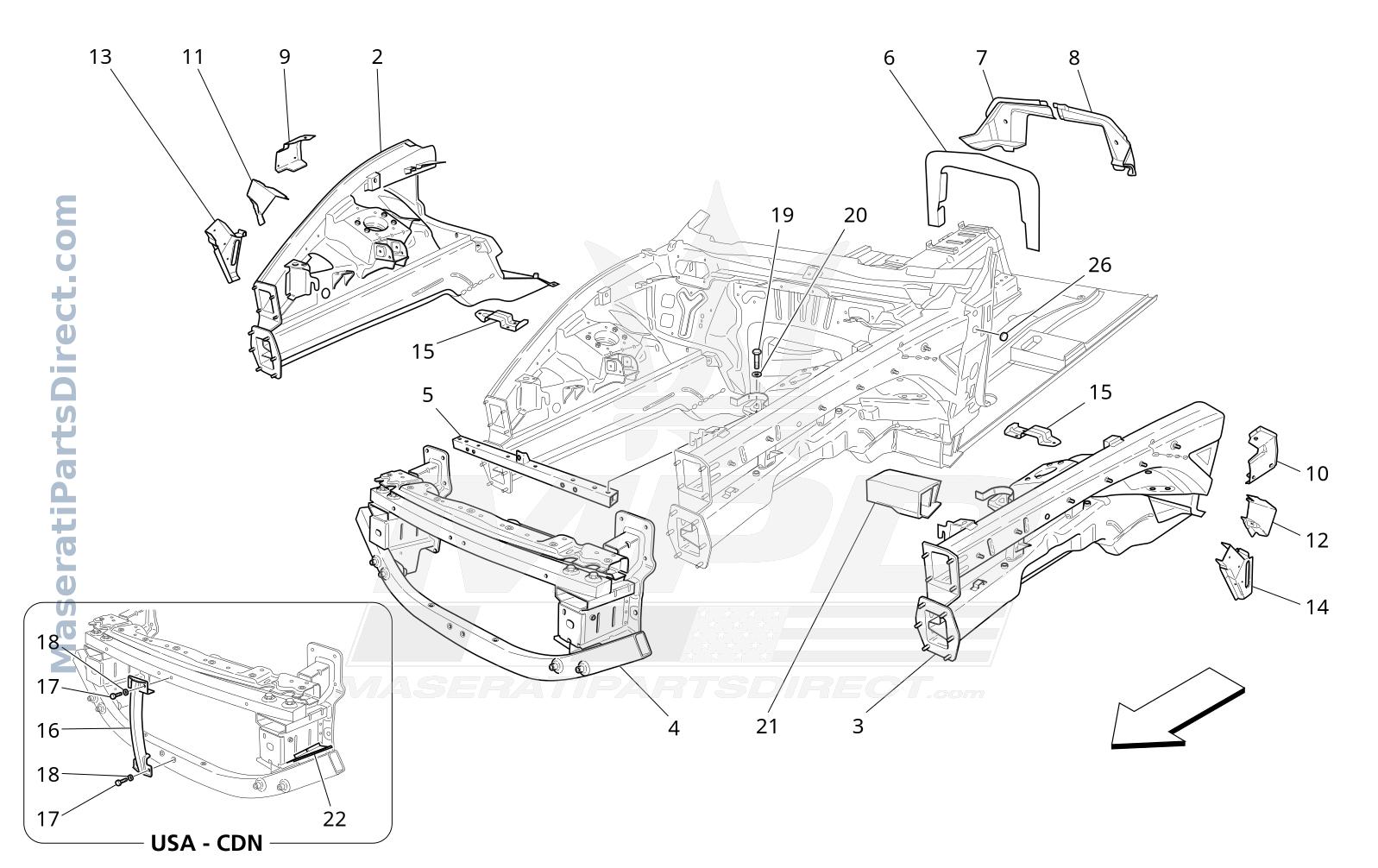 09.03 - 1 - FRONT STRUCTURAL FRAMES AND SHEET PANELS Diagram