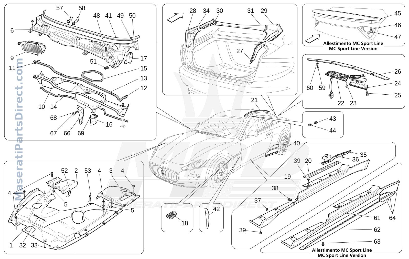 09.15 - 1 - SHIELDS, TRIMS AND COVERING PANELS Diagram
