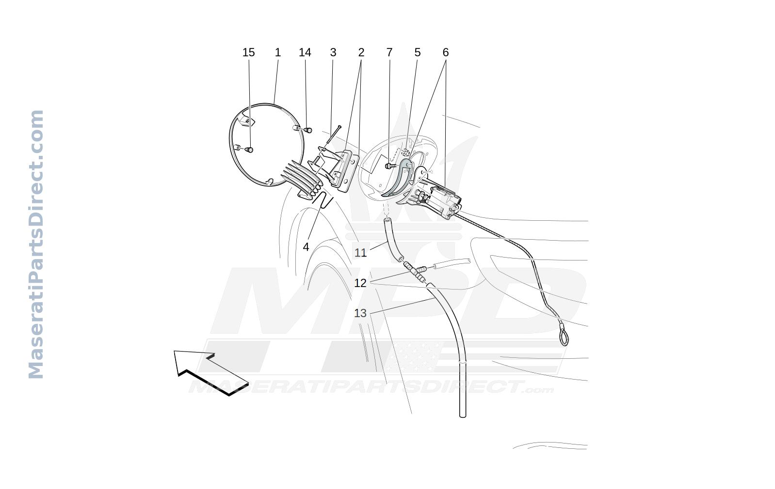 09.22 - 1 - FUEL TANK DOOR AND CONTROLS Diagram