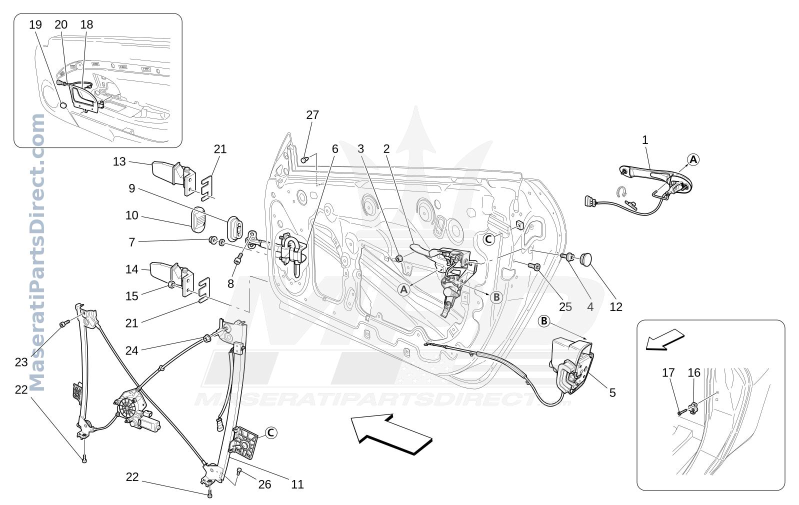09.31 - 1 - FRONT DOORS: MECHANISMS Diagram