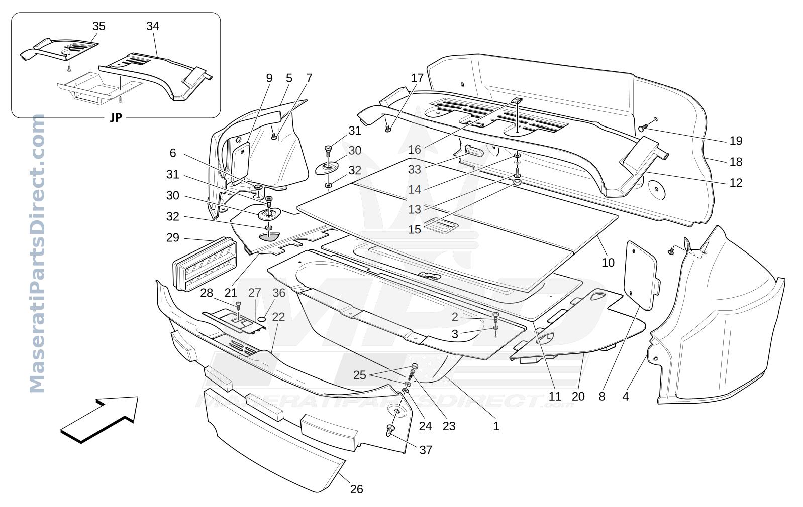 09.61 - 2 - LUGGAGE COMPARTMENT MATS Diagram
