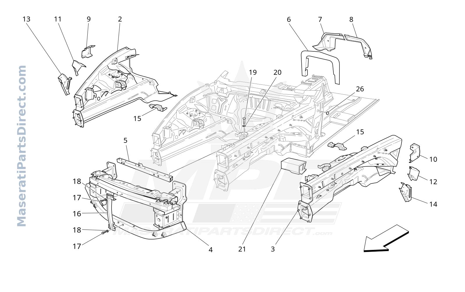 09.03 - 1 - FRONT STRUCTURAL FRAMES AND SHEET PANELS Diagram