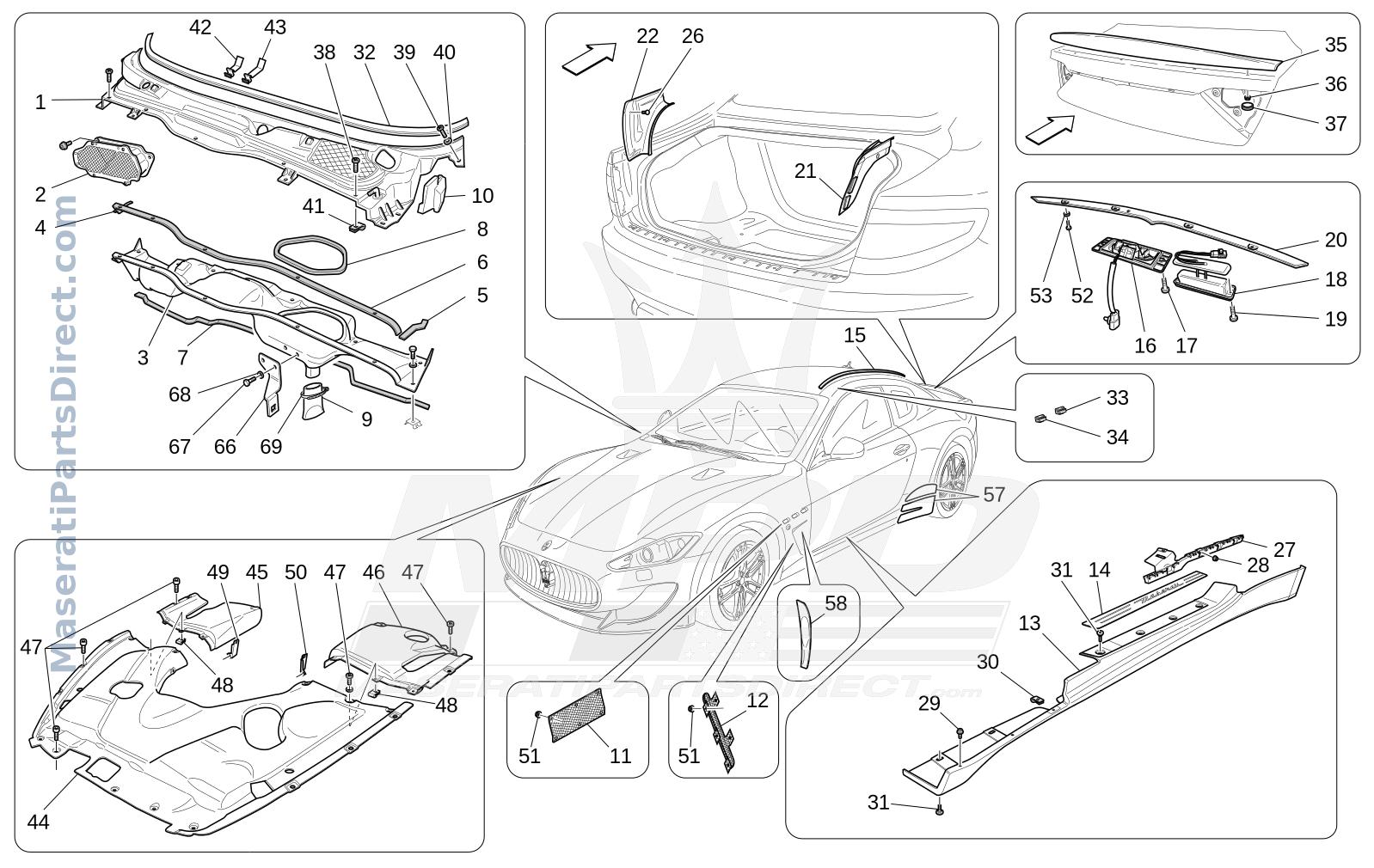 09.15 - 1 - SHIELDS, TRIMS AND COVERING PANELS Diagram