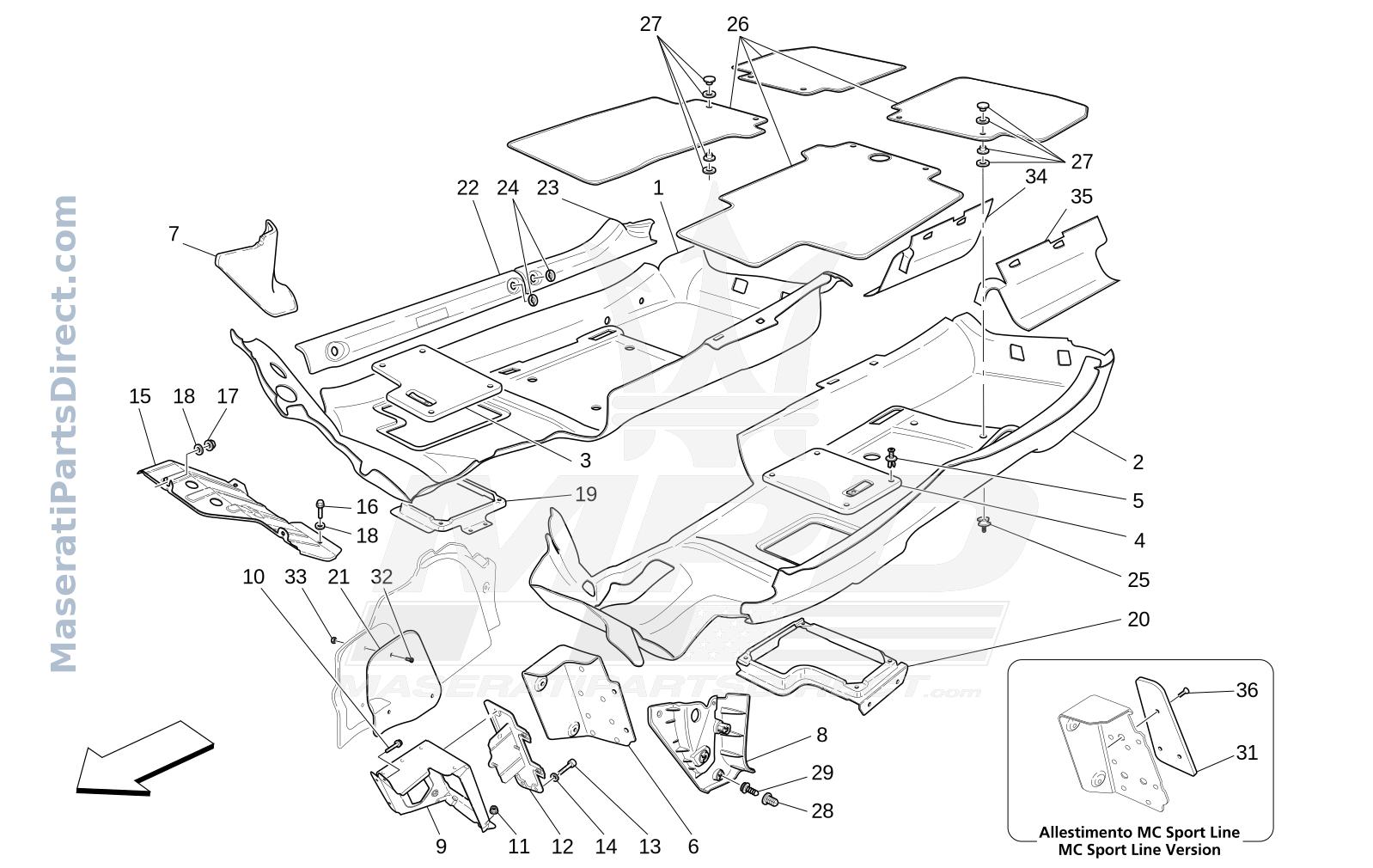 09.60 - 1 - PASSENGER COMPARTMENT MATS Diagram