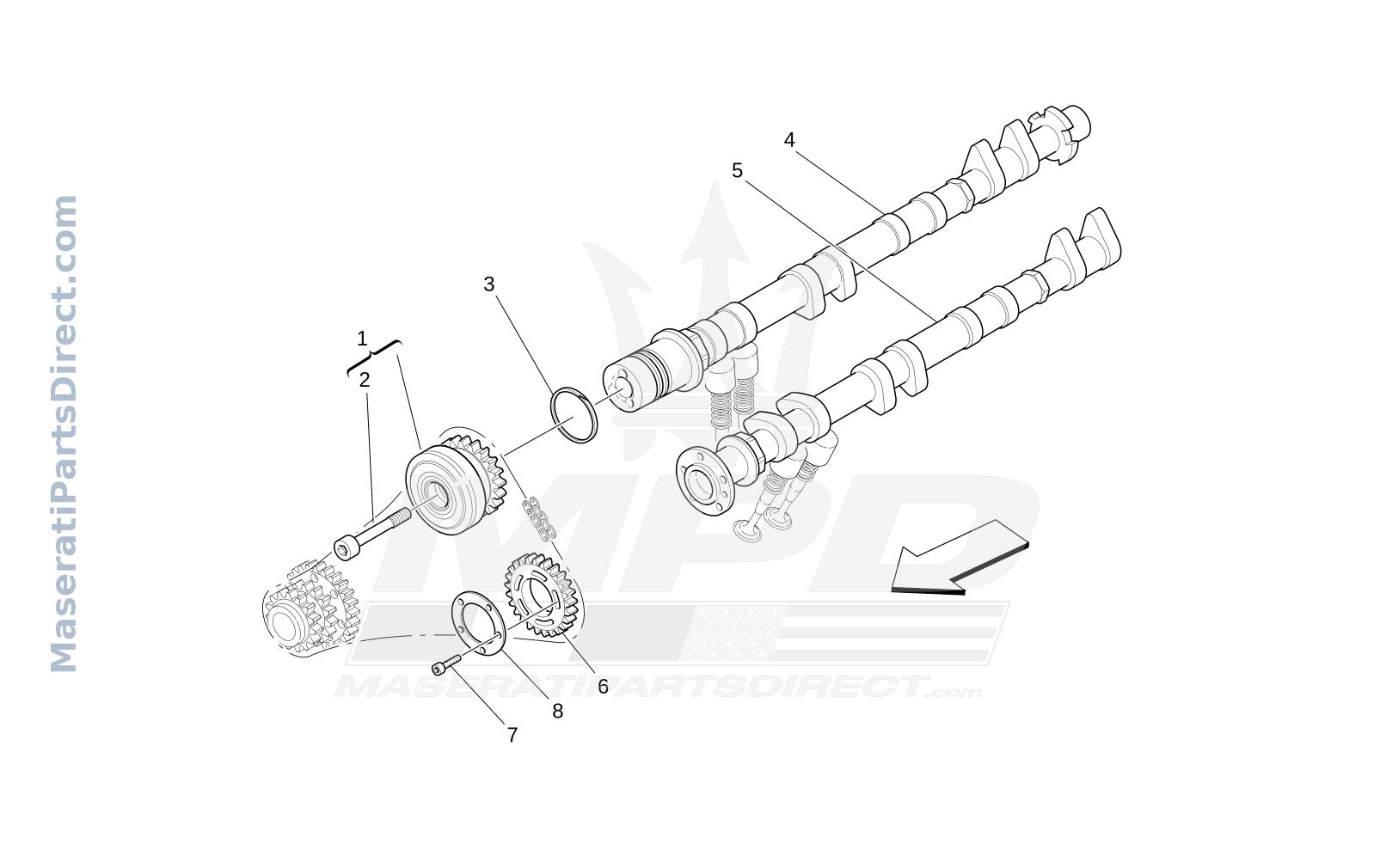 01.23 - 1 - LH CYLINDER HEAD CAMSHAFTS Diagram