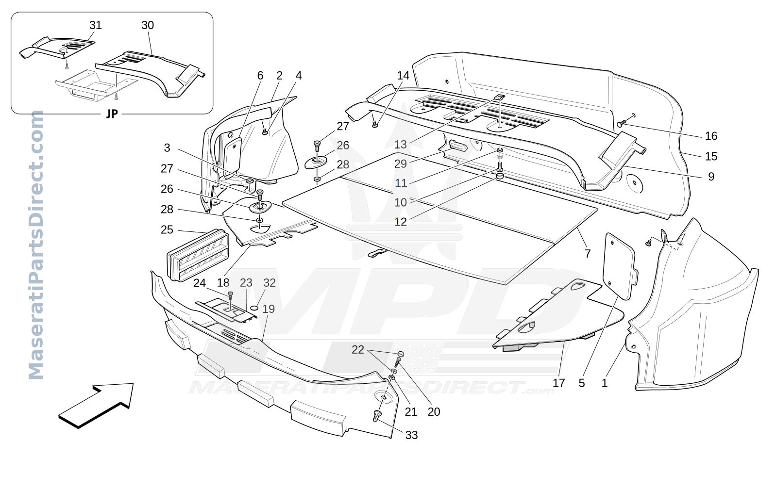 09.61 - 7 - LUGGAGE COMPARTMENT MATS Diagram