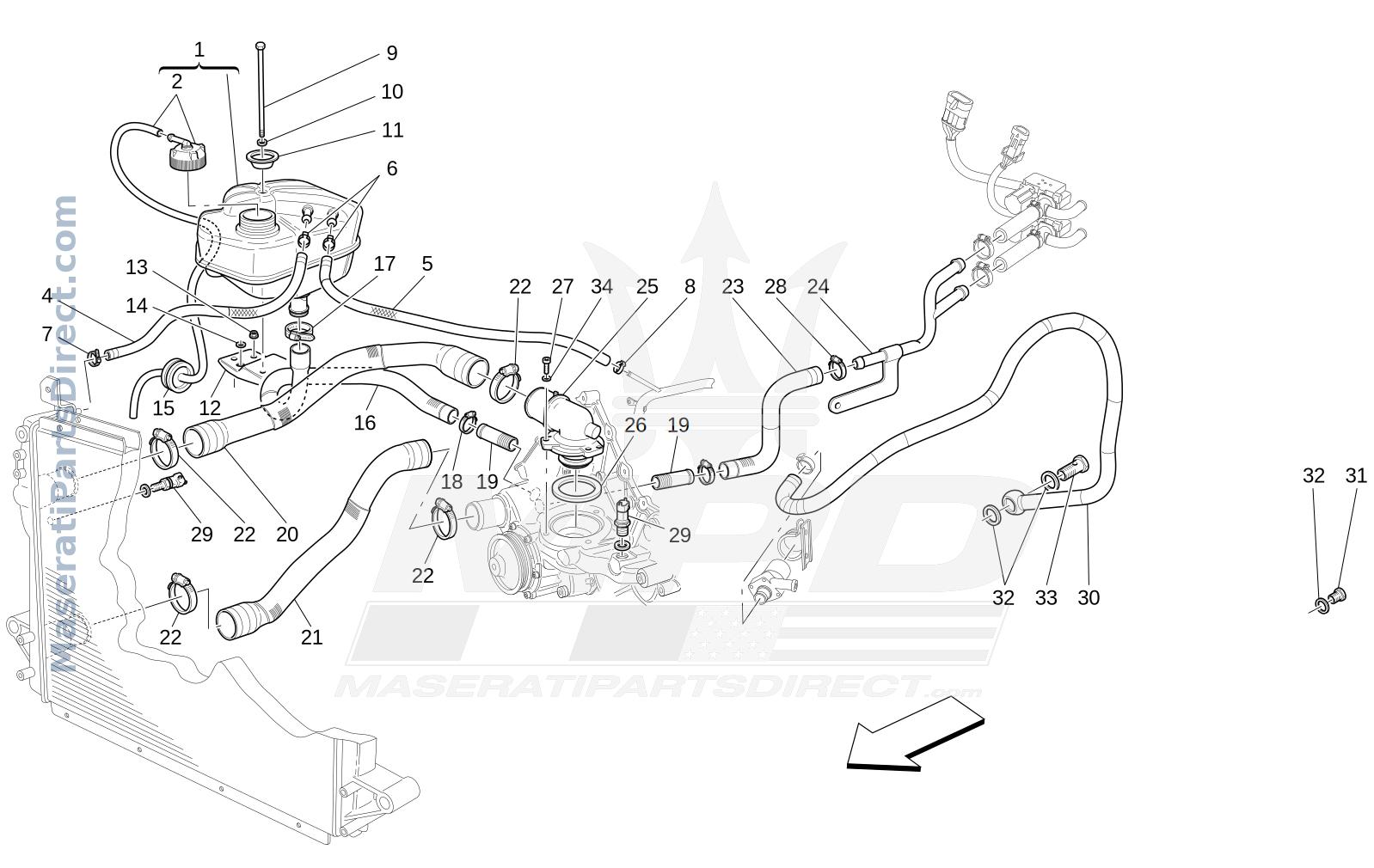 01.71 - 1 - COOLING SYSTEM: NOURICE AND LINES Diagram
