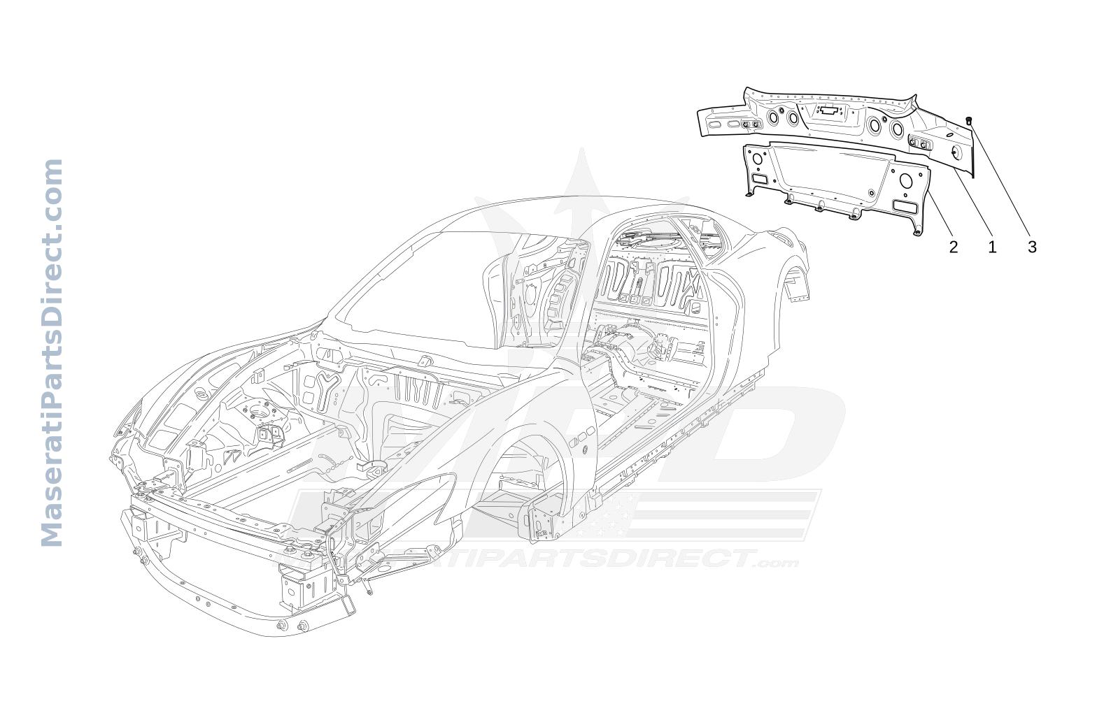 09.02 - 1 - BODYWORK AND REAR OUTER TRIM PANELS Diagram