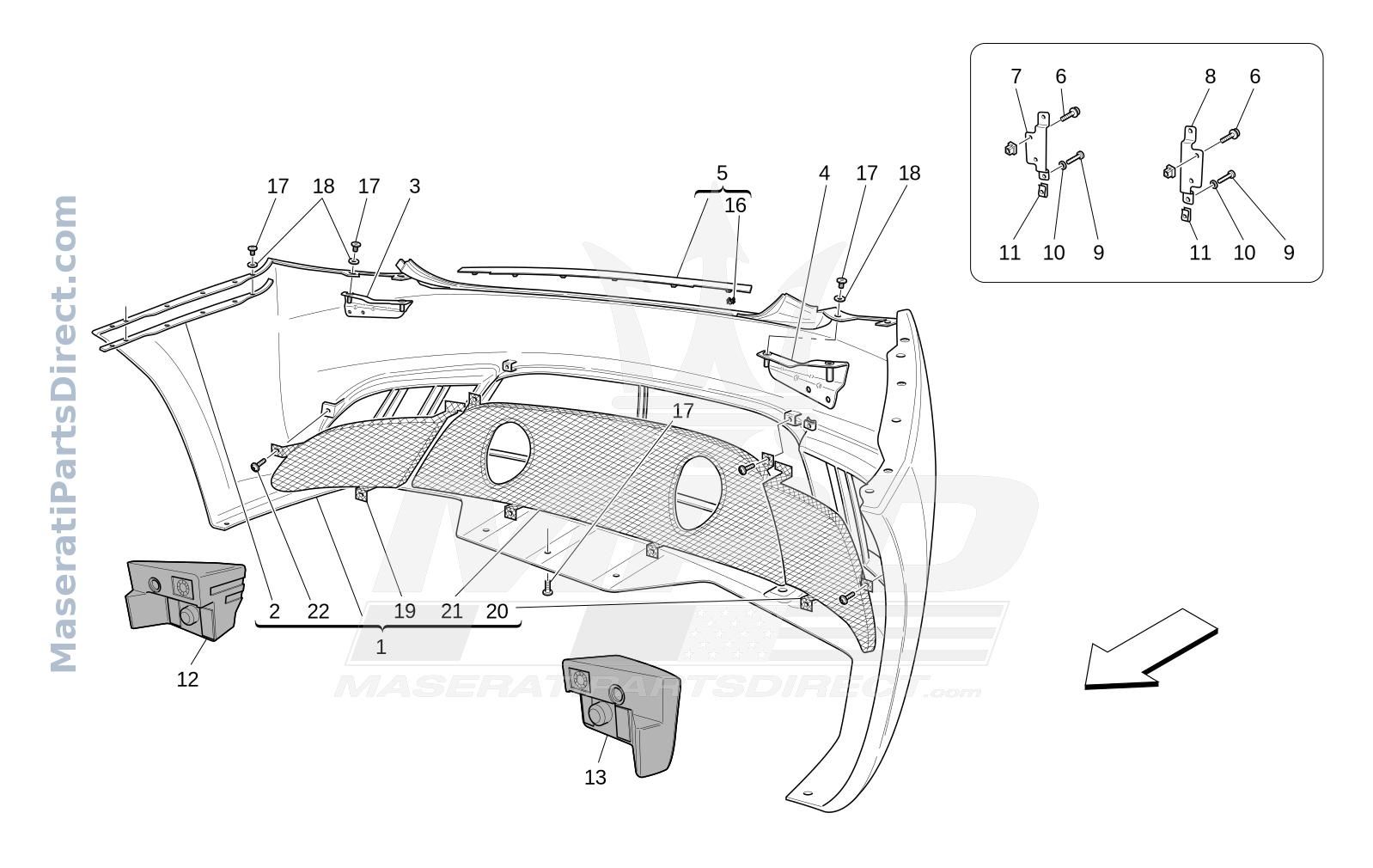 09.11 - 1 - REAR BUMPER Diagram