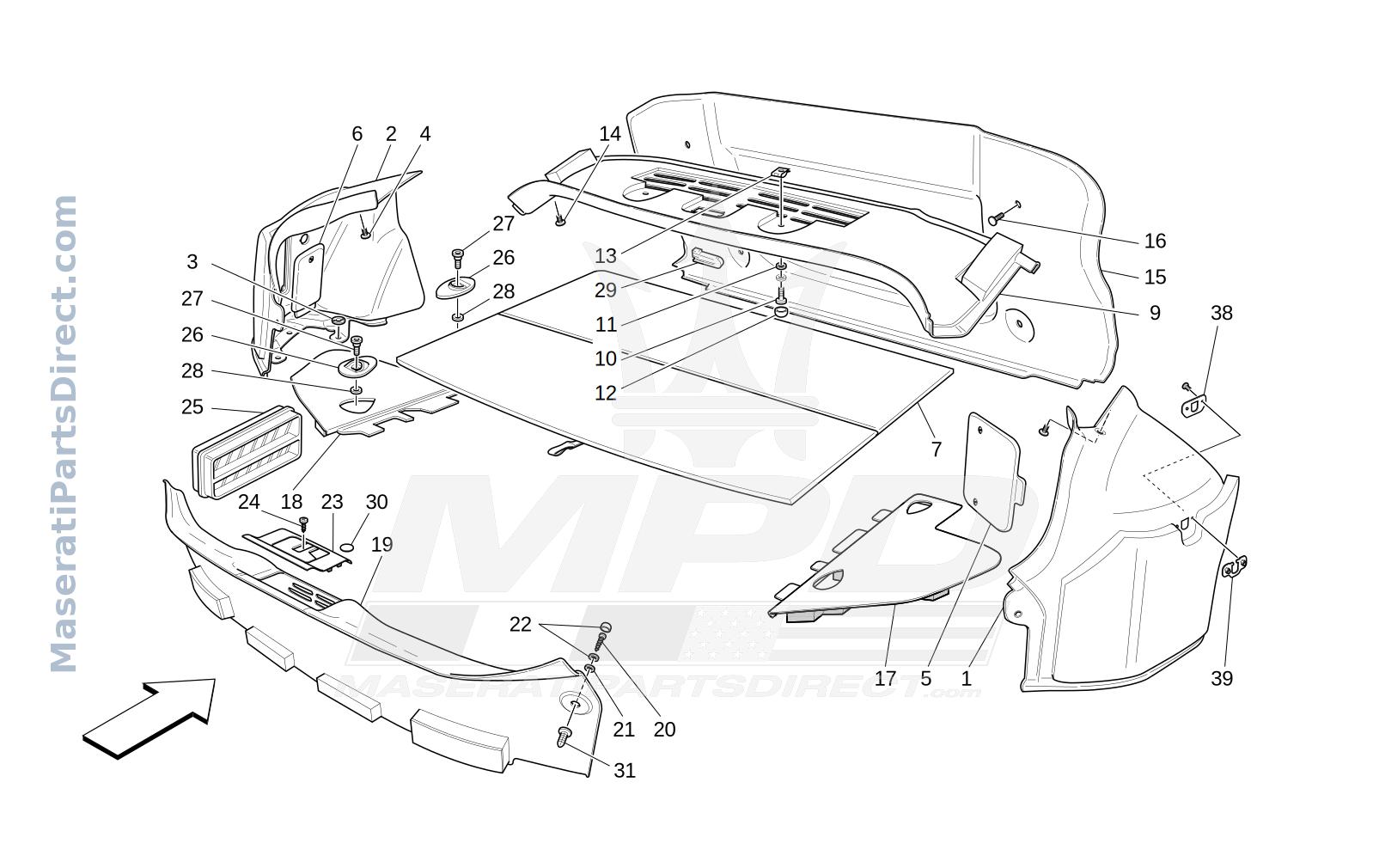 09.61 - 2 - LUGGAGE COMPARTMENT MATS Diagram