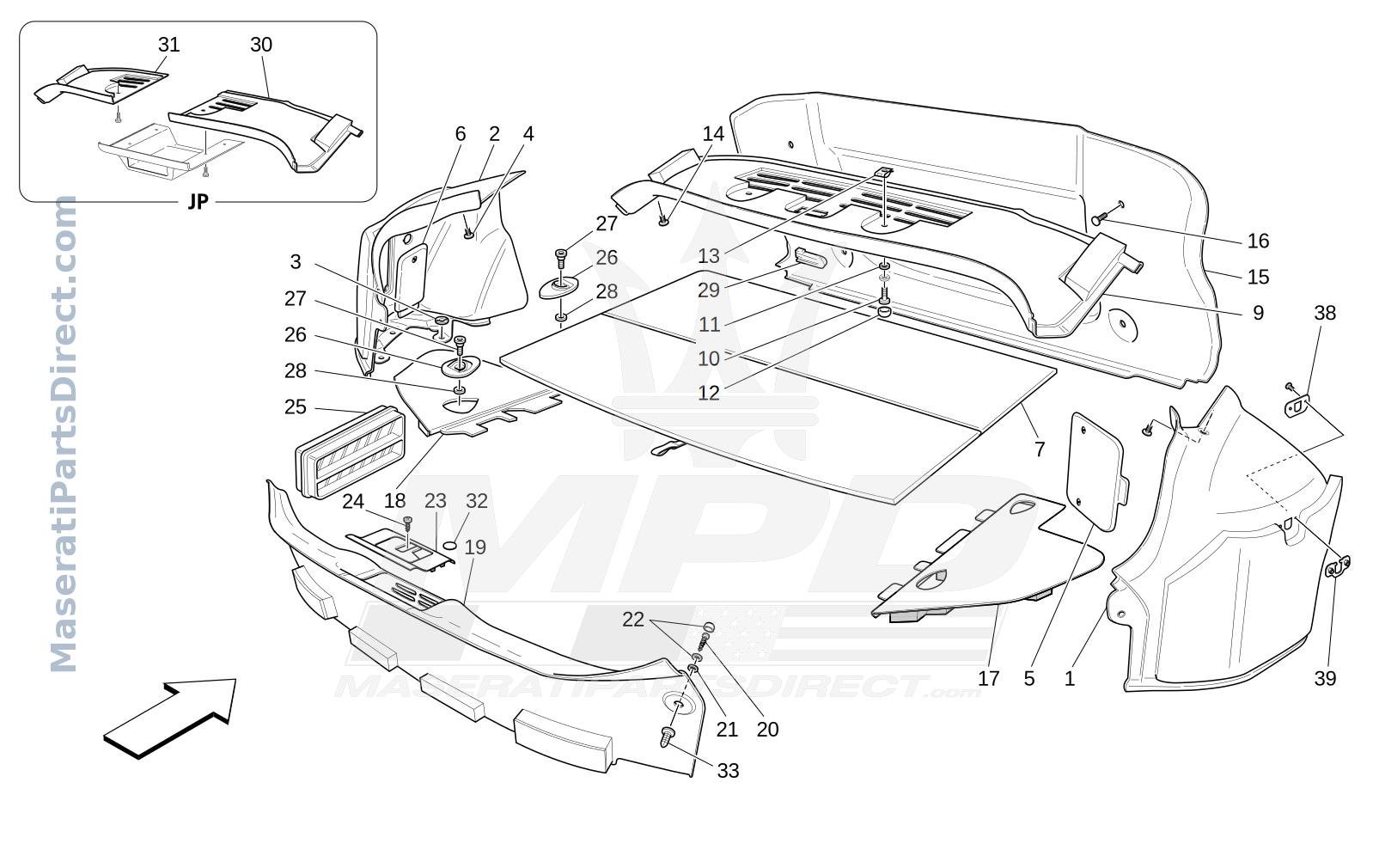 09.61 - 9 - LUGGAGE COMPARTMENT MATS Diagram