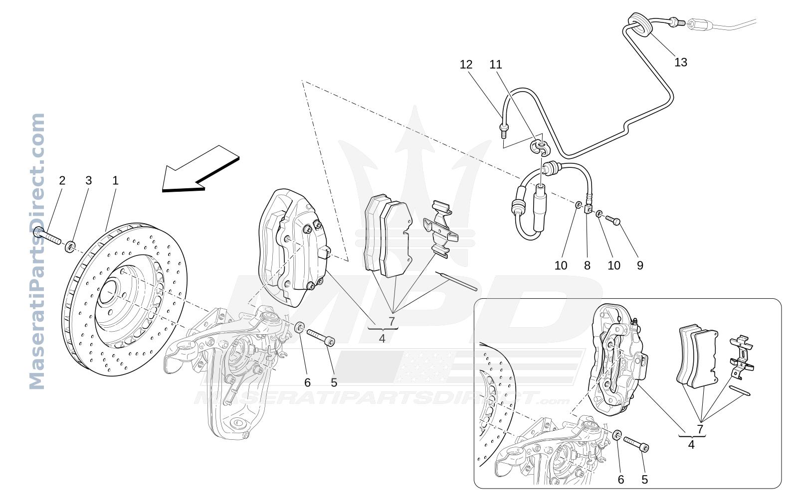 04.10 - 3 - BRAKING DEVICES ON FRONT WHEELS Diagram