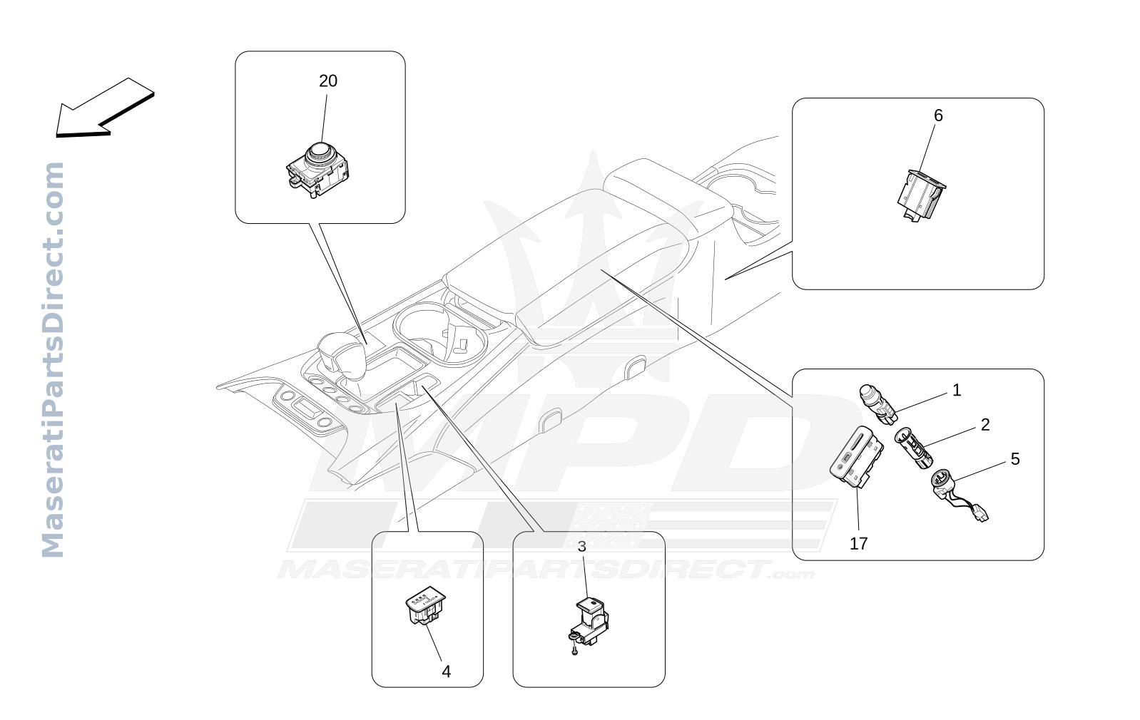 08.51 - 3 - CENTRE CONSOLE DEVICES Diagram