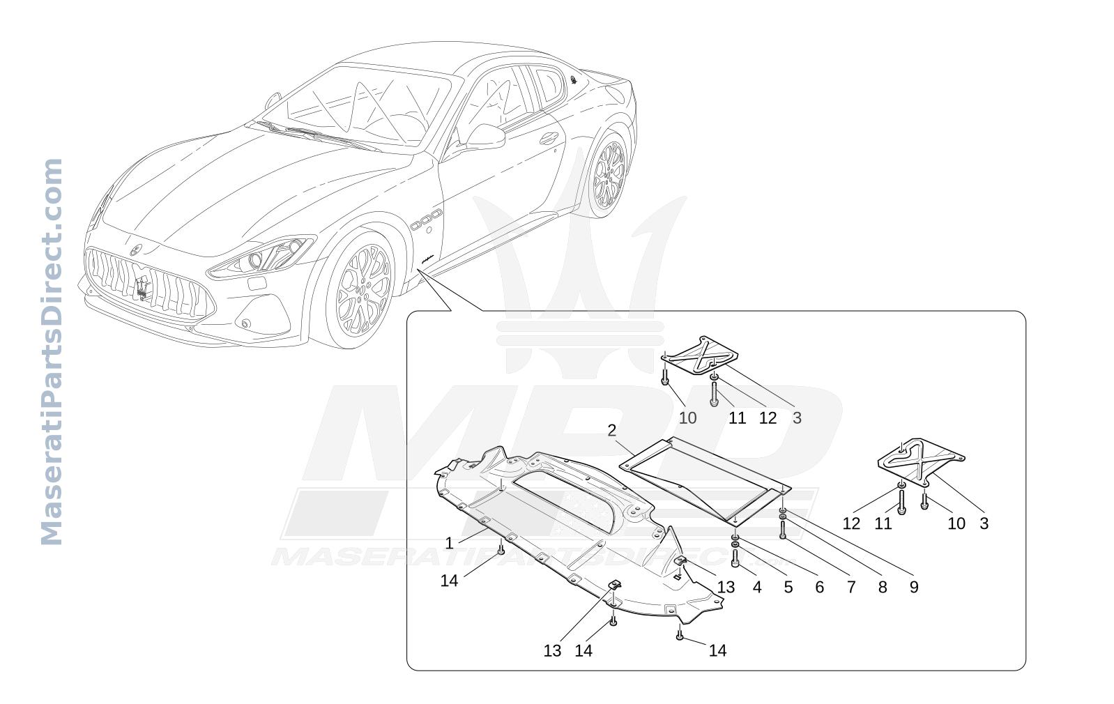 09.14 - 2 - UNDERBODY AND UNDERFLOOR GUARDS Diagram