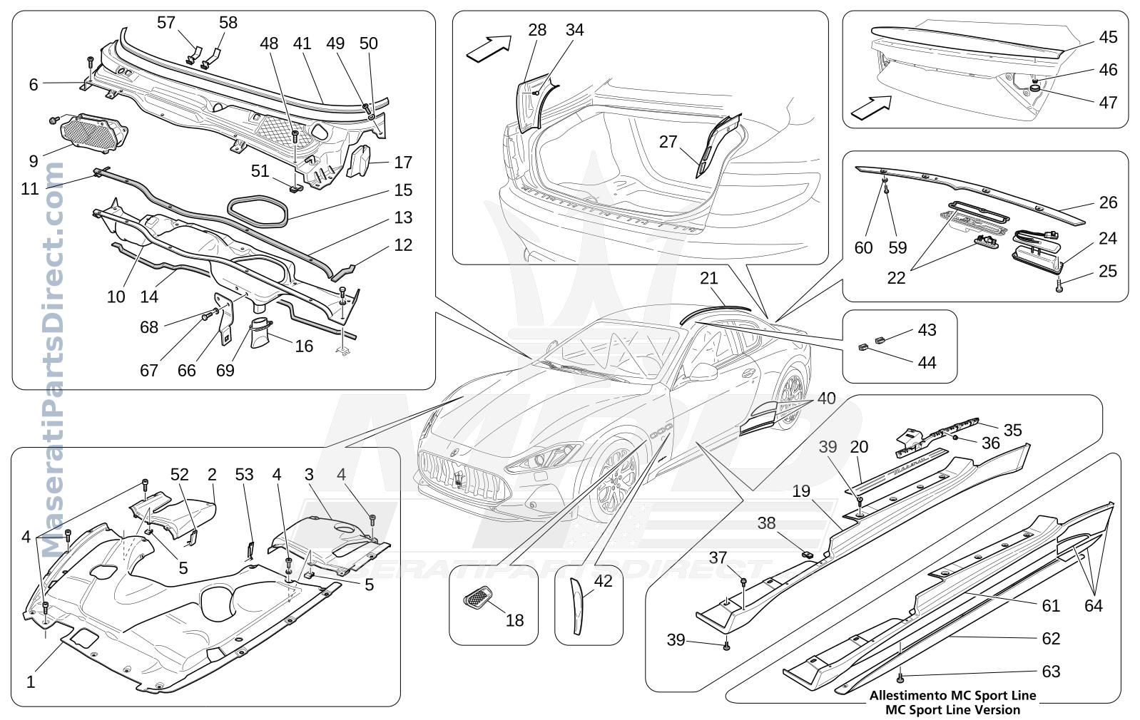 09.15 - 4 - SHIELDS, TRIMS AND COVERING PANELS Diagram