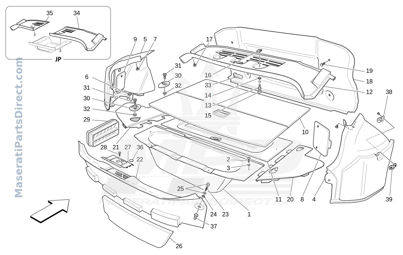 09.61 - 12 - LUGGAGE COMPARTMENT MATS Diagram