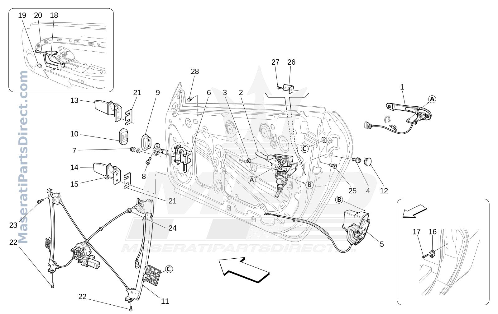 09.31 - 2 - FRONT DOORS: MECHANISMS Diagram