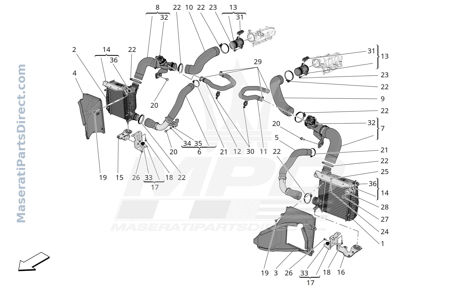 01.32 - 1 - INTERCOOLER SYSTEM Diagram