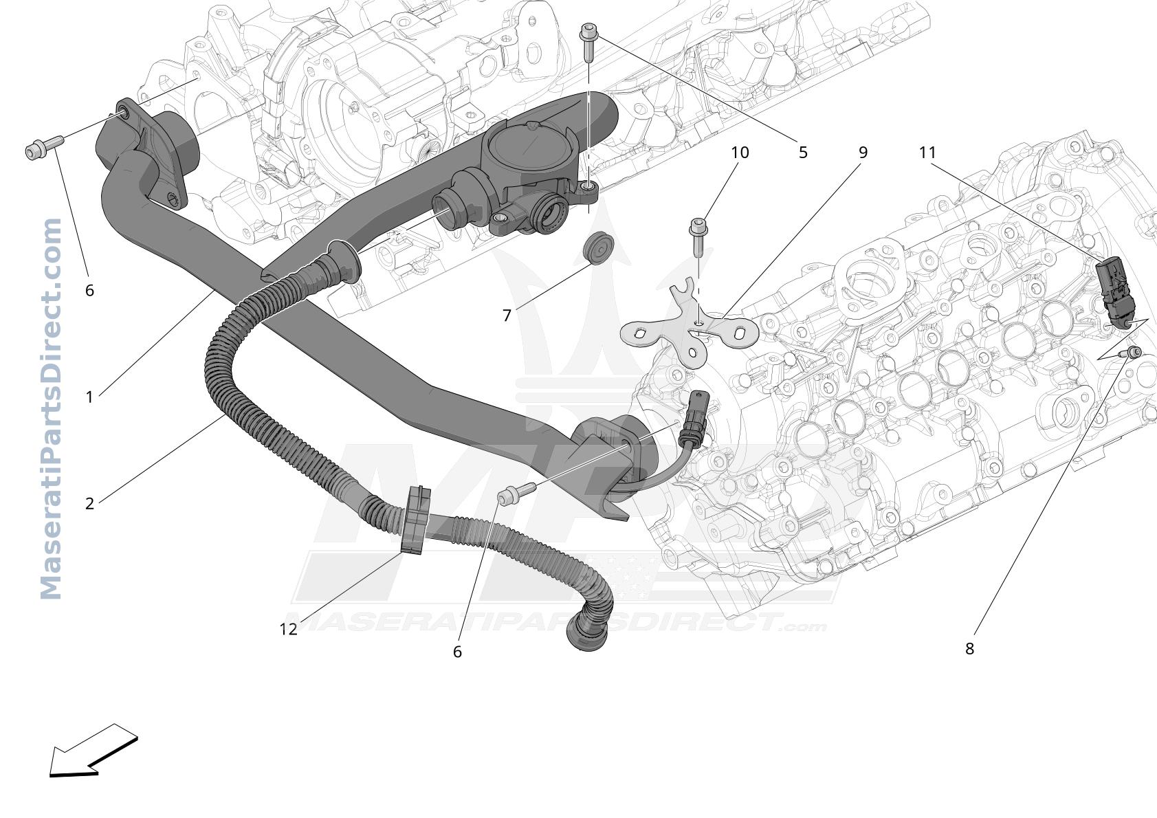01.63 - 1 - OIL VAPOUR RECIRCULATION SYSTEM Diagram