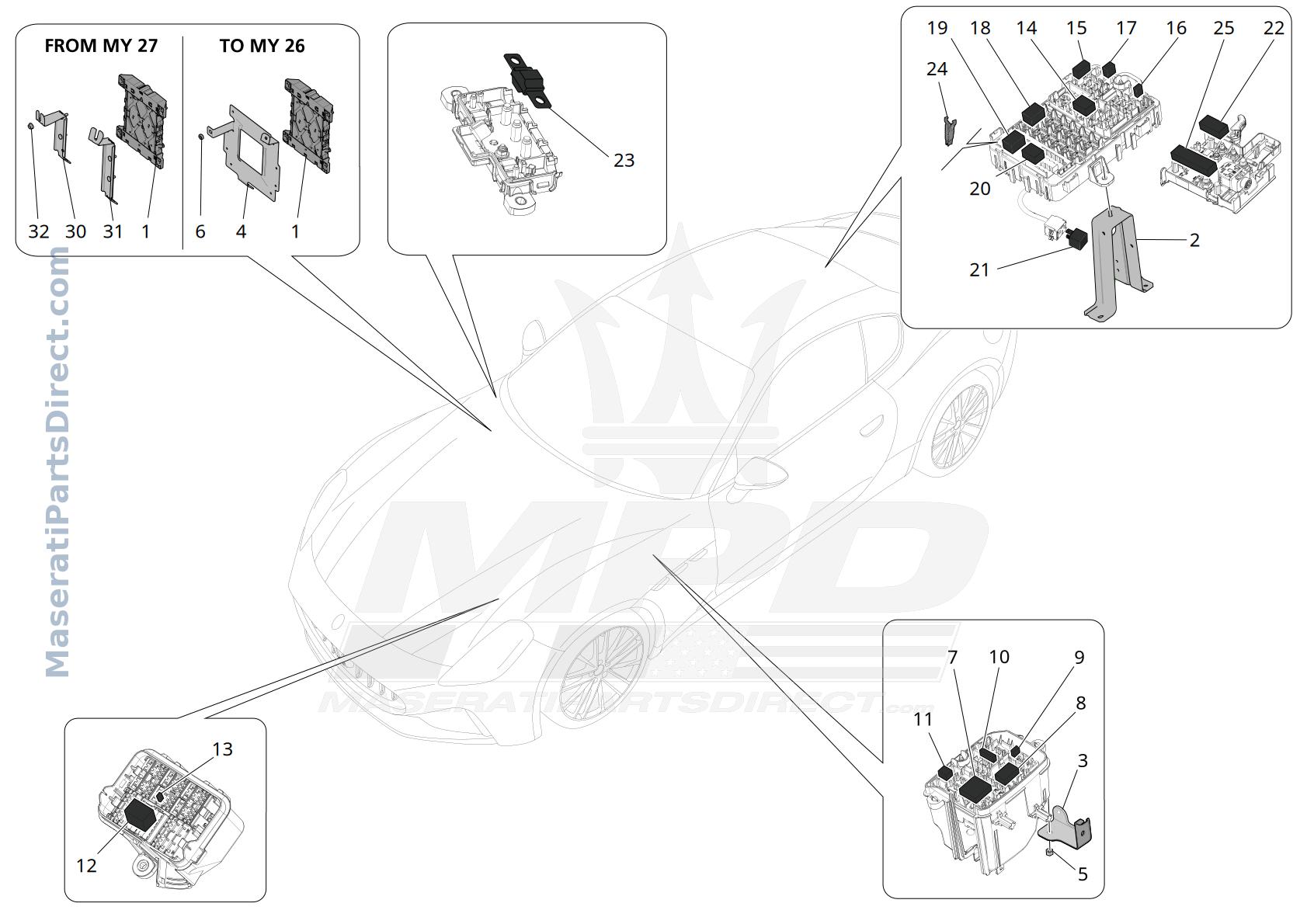 08.61 - 1 - RELAYS, FUSES AND BOXES Diagram