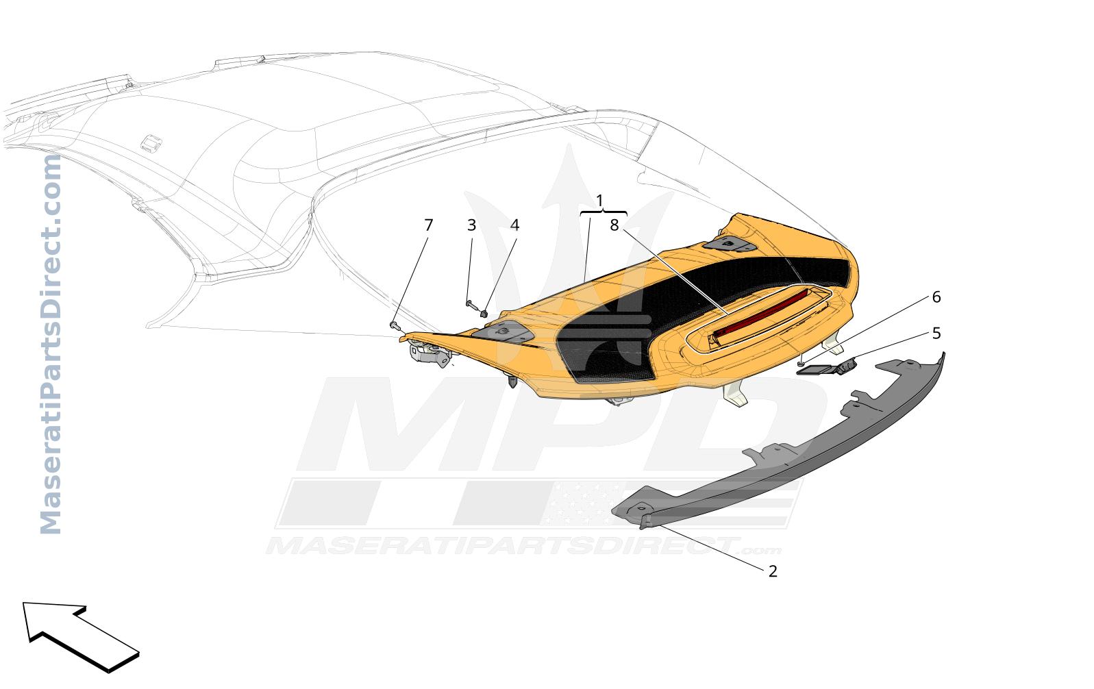 09.46 - 1 - REAR PARCEL SHELF Diagram