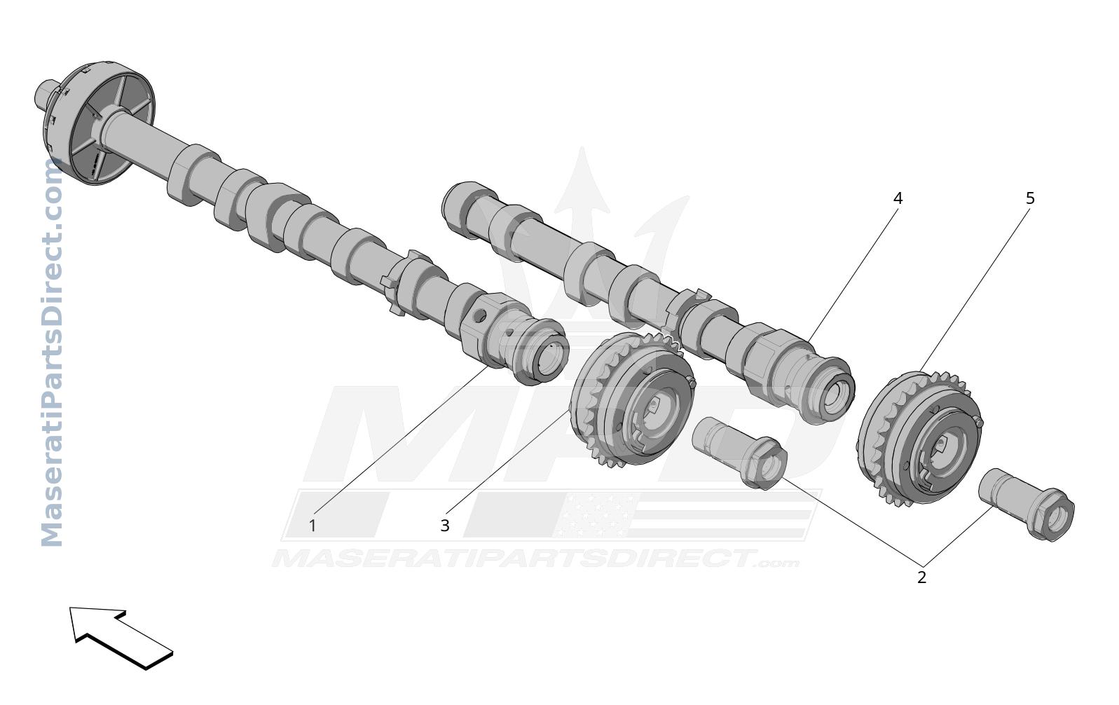 01.22 - 1 - RH CYLINDER HEAD CAMSHAFTS Diagram