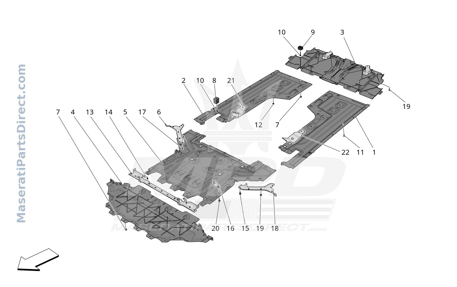 09.14 - 1 - UNDERBODY AND UNDERFLOOR GUARDS Diagram