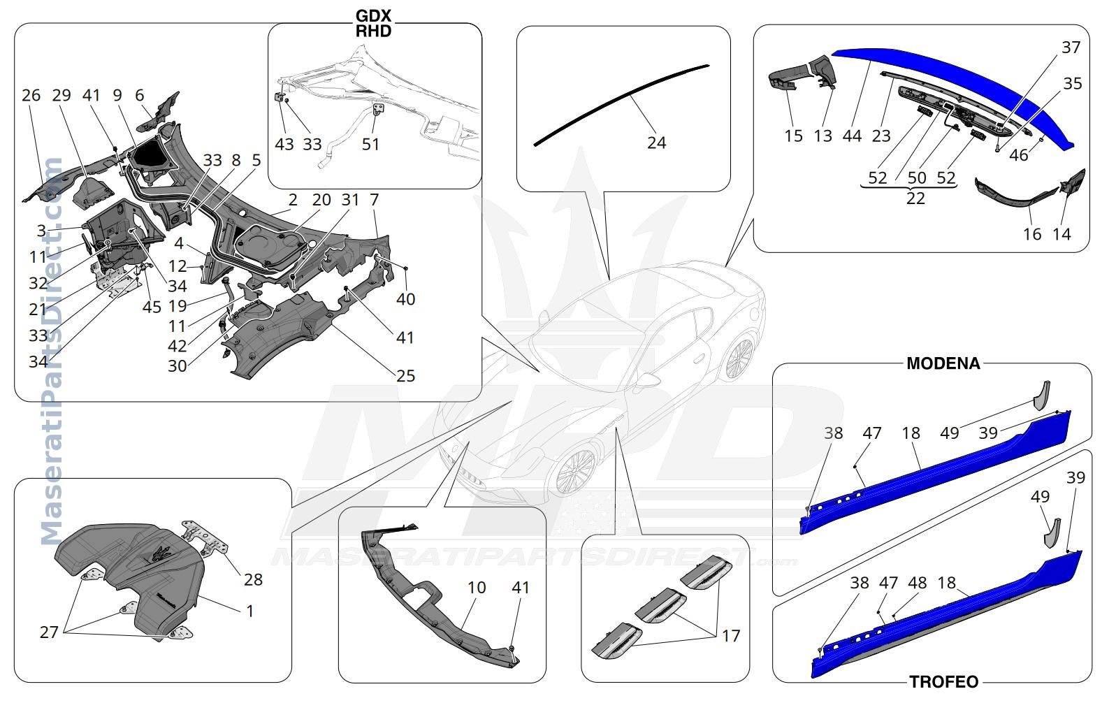 09.15 - 1 - SHIELDS, TRIMS AND COVERING PANELS Diagram