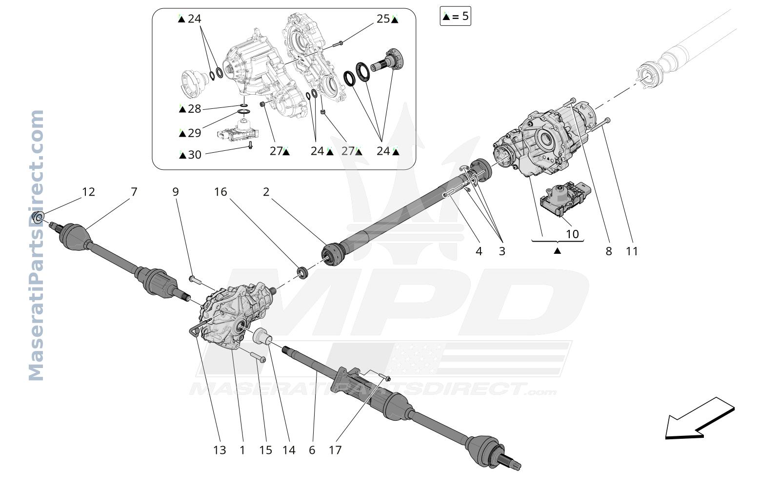 03.22 - 1 - FRONT WHEELS TRANSMISSION Diagram