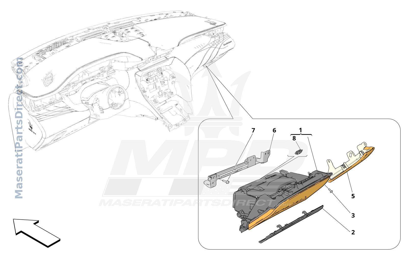 09.52 - 1 - GLOVE COMPARTMENTS Diagram