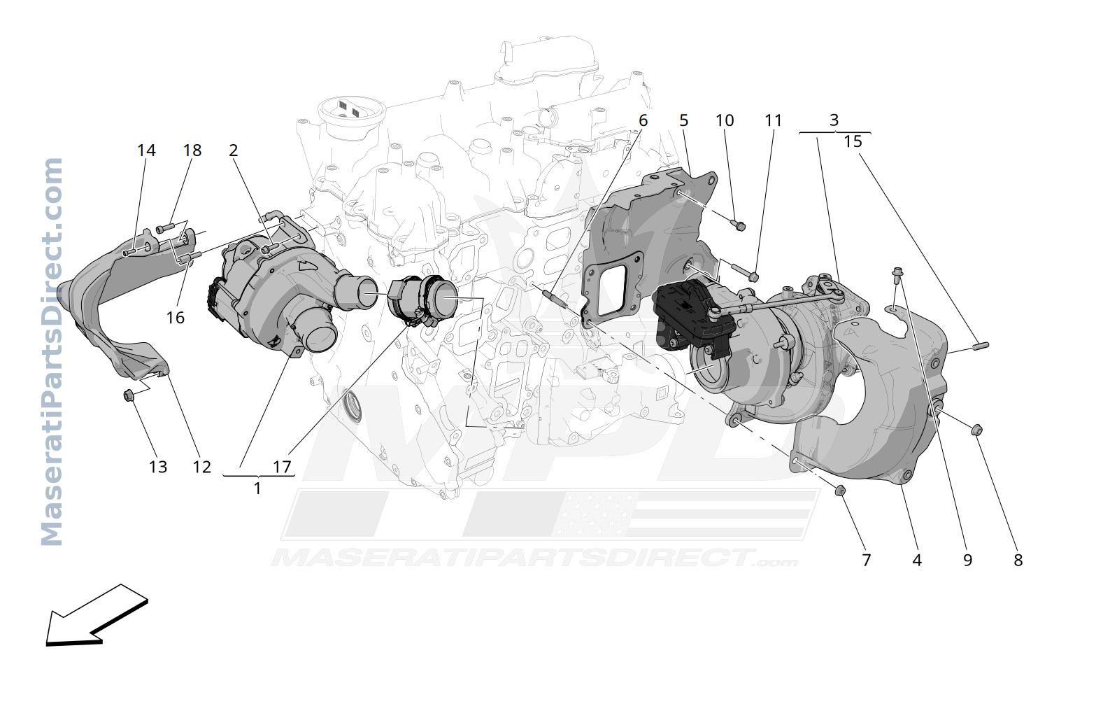 01.30 - 1 - TURBOCHARGING SYSTEM: EQUIPMENTS Diagram