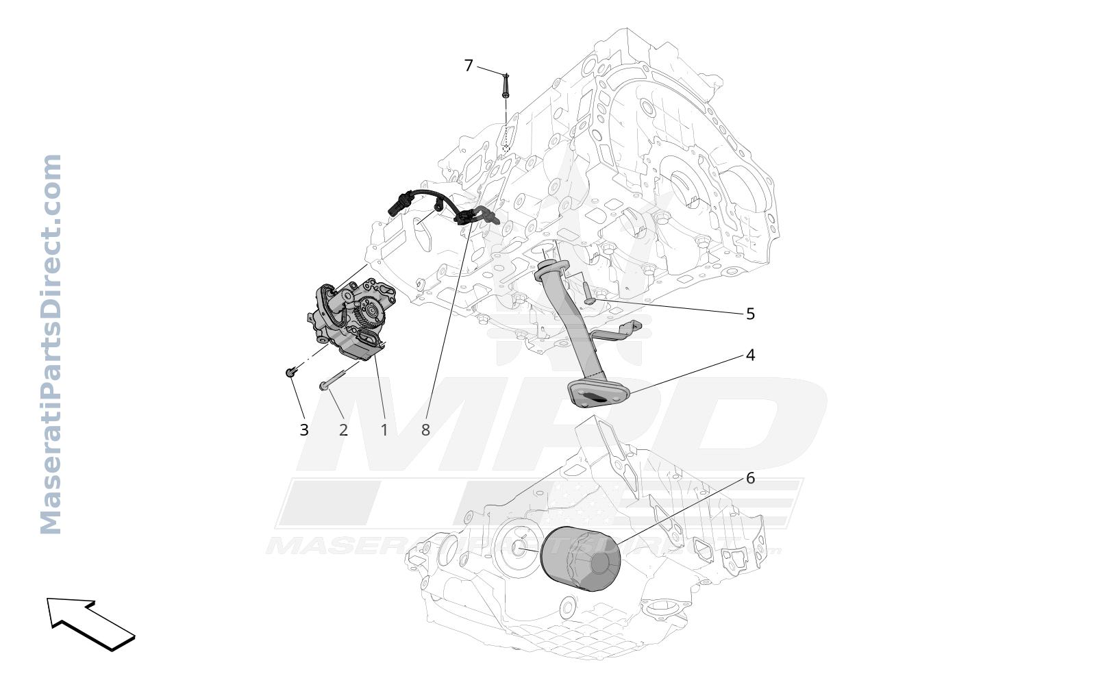 01.61 - 1 - LUBRICATION SYSTEM: PUMP AND FILTER Diagram