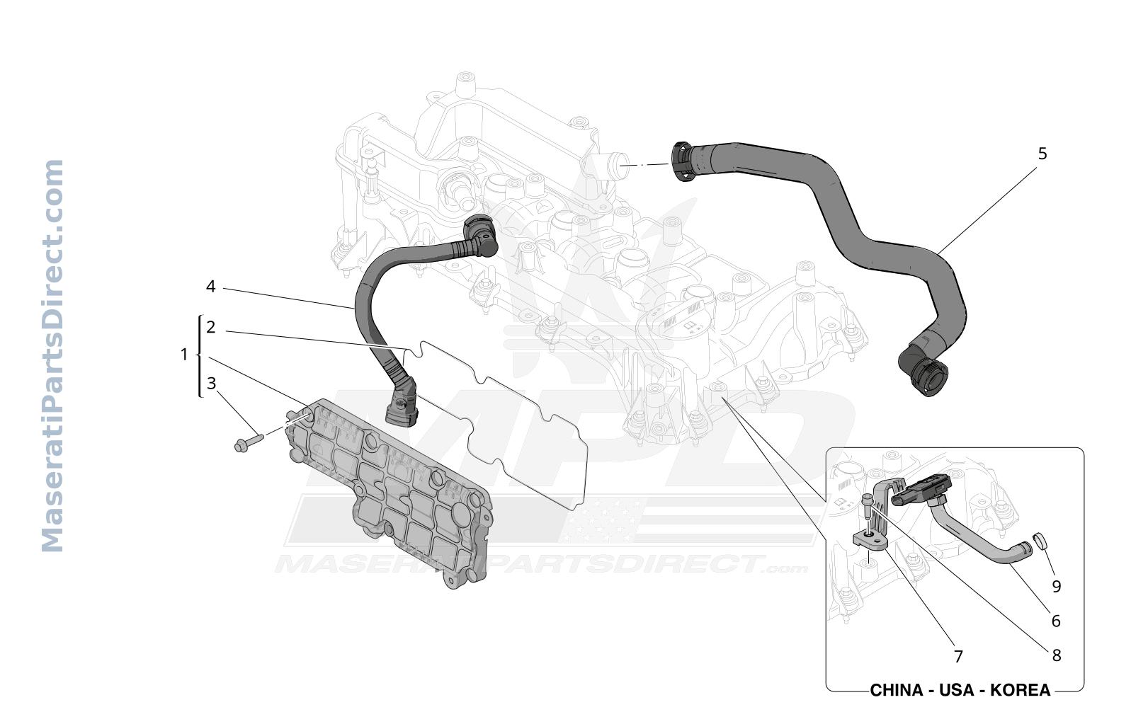 01.63 - 1 - OIL VAPOUR RECIRCULATION SYSTEM Diagram