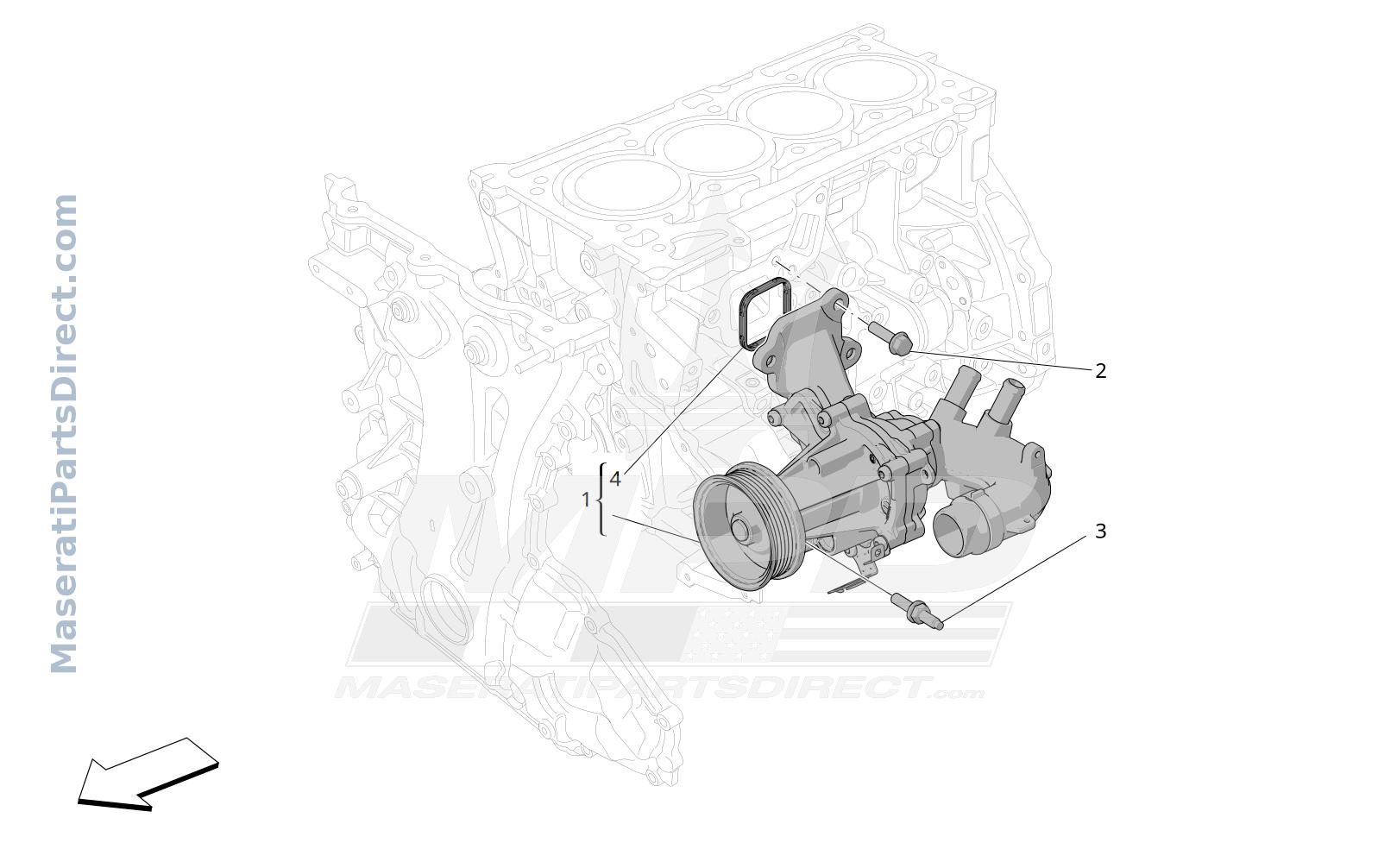 01.72 - 1 - COOLING SYSTEM: WATER PUMP Diagram