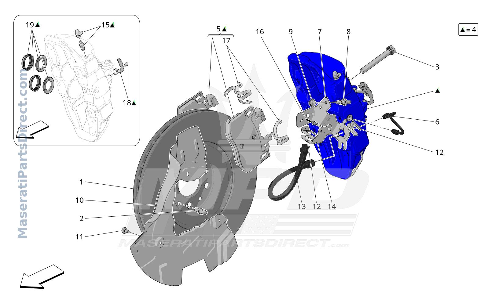 04.10 - 1 - BRAKING DEVICES ON FRONT WHEELS Diagram