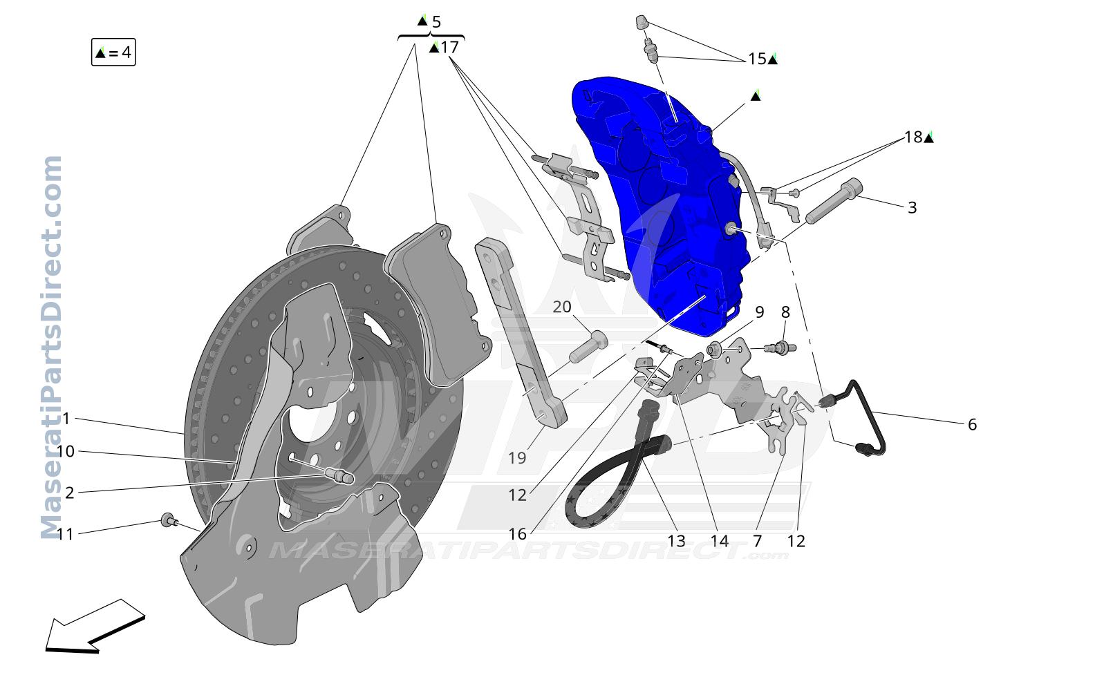 04.10 - 2 - BRAKING DEVICES ON FRONT WHEELS Diagram