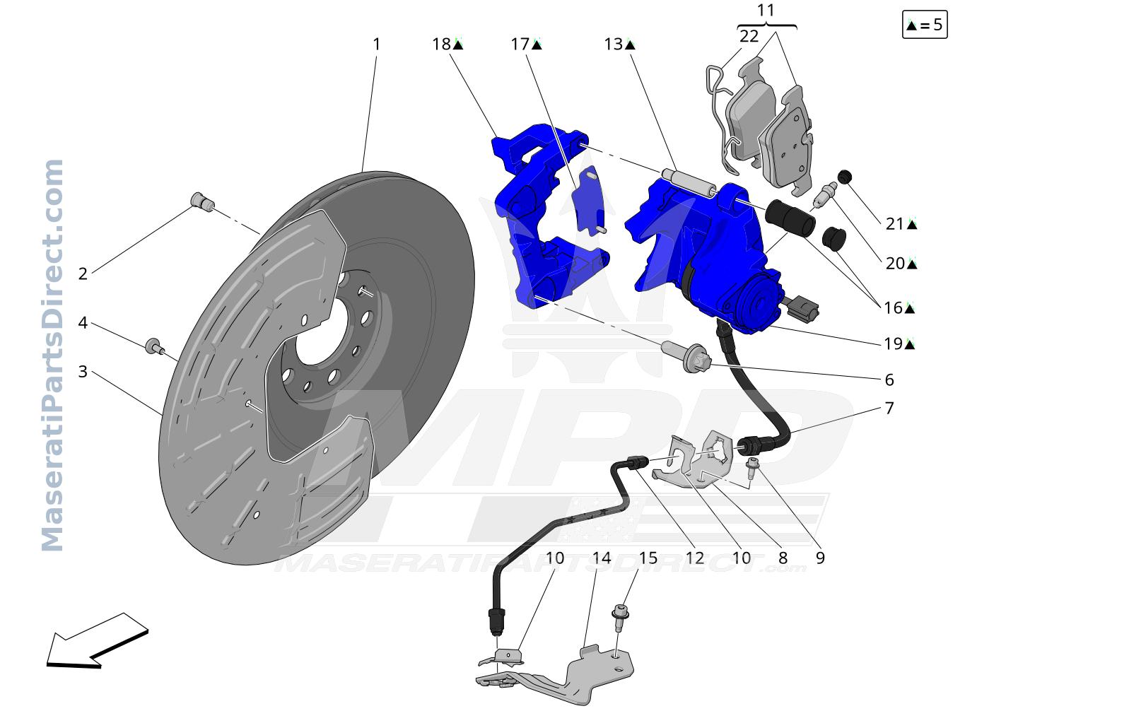 04.11 - 1 - BRAKING DEVICES ON REAR WHEELS Diagram