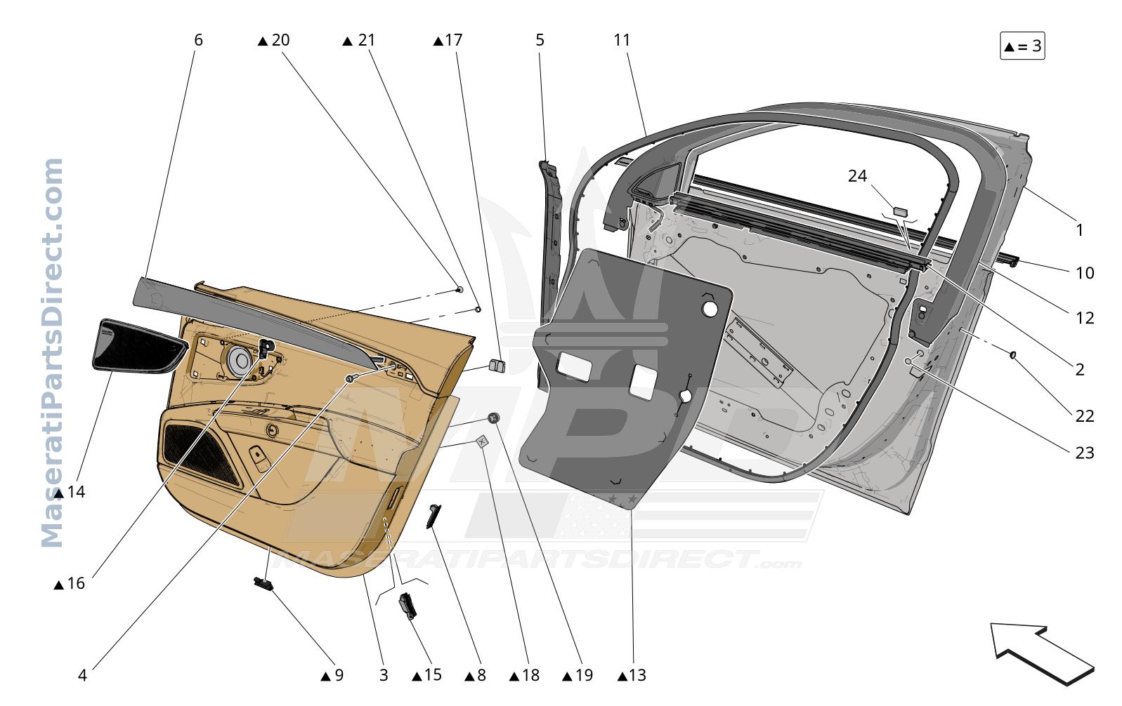 09.30 - 1 - FRONT DOORS: TRIM PANELS Diagram