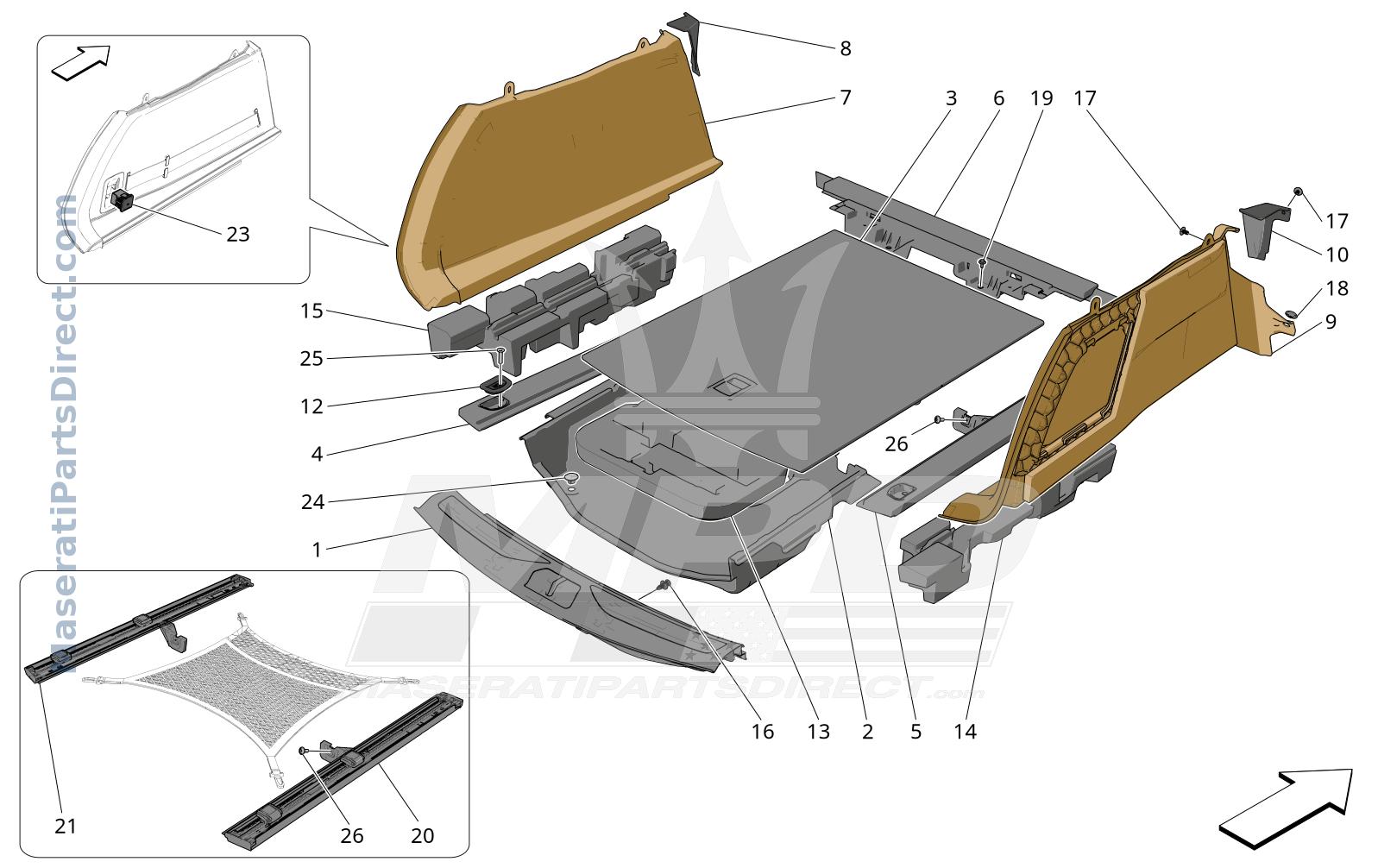 09.61 - 1 - LUGGAGE COMPARTMENT MATS Diagram