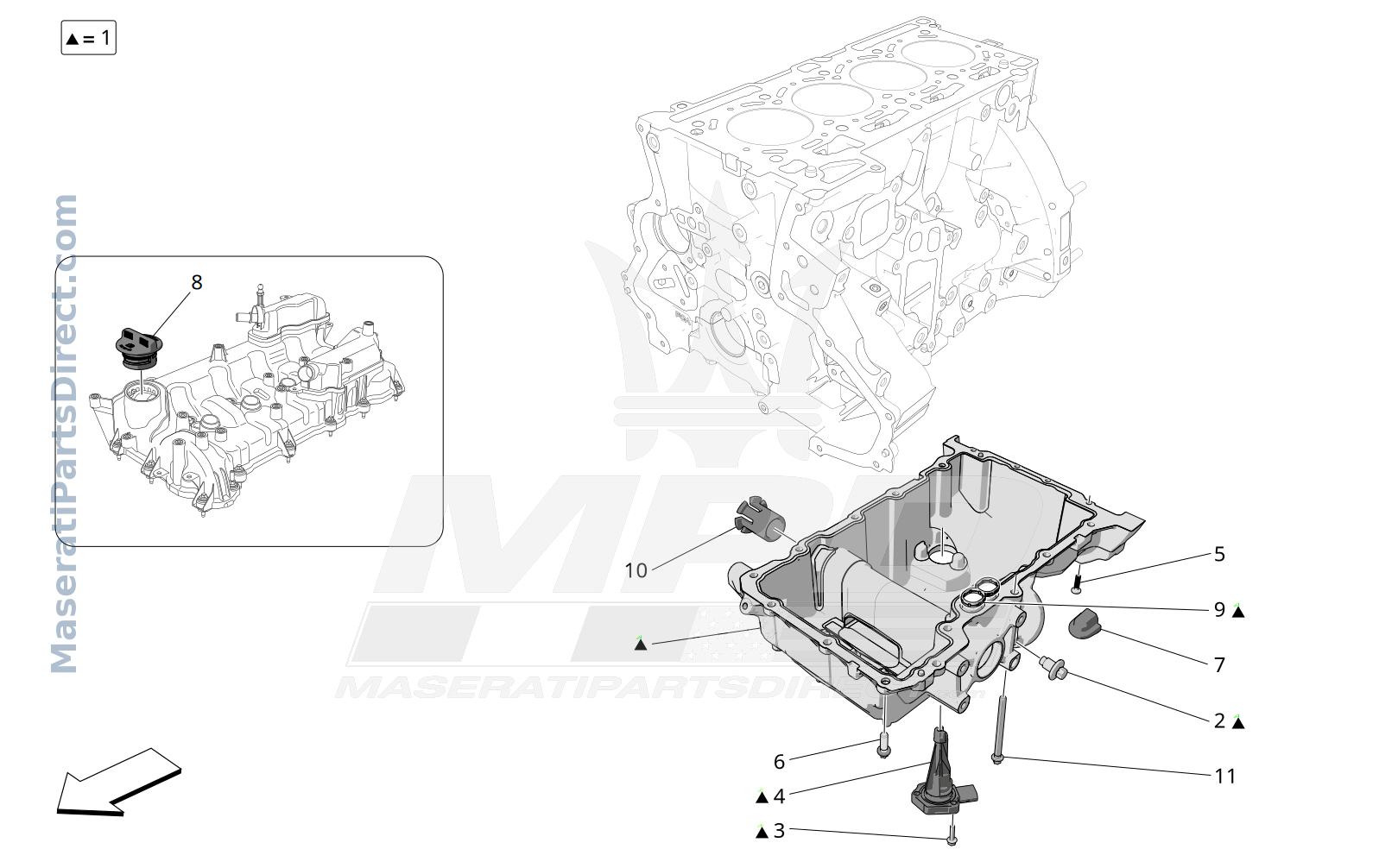 01.60 - 1 - LUBRICATION SYSTEM: CIRCUIT AND COLLECTION Diagram