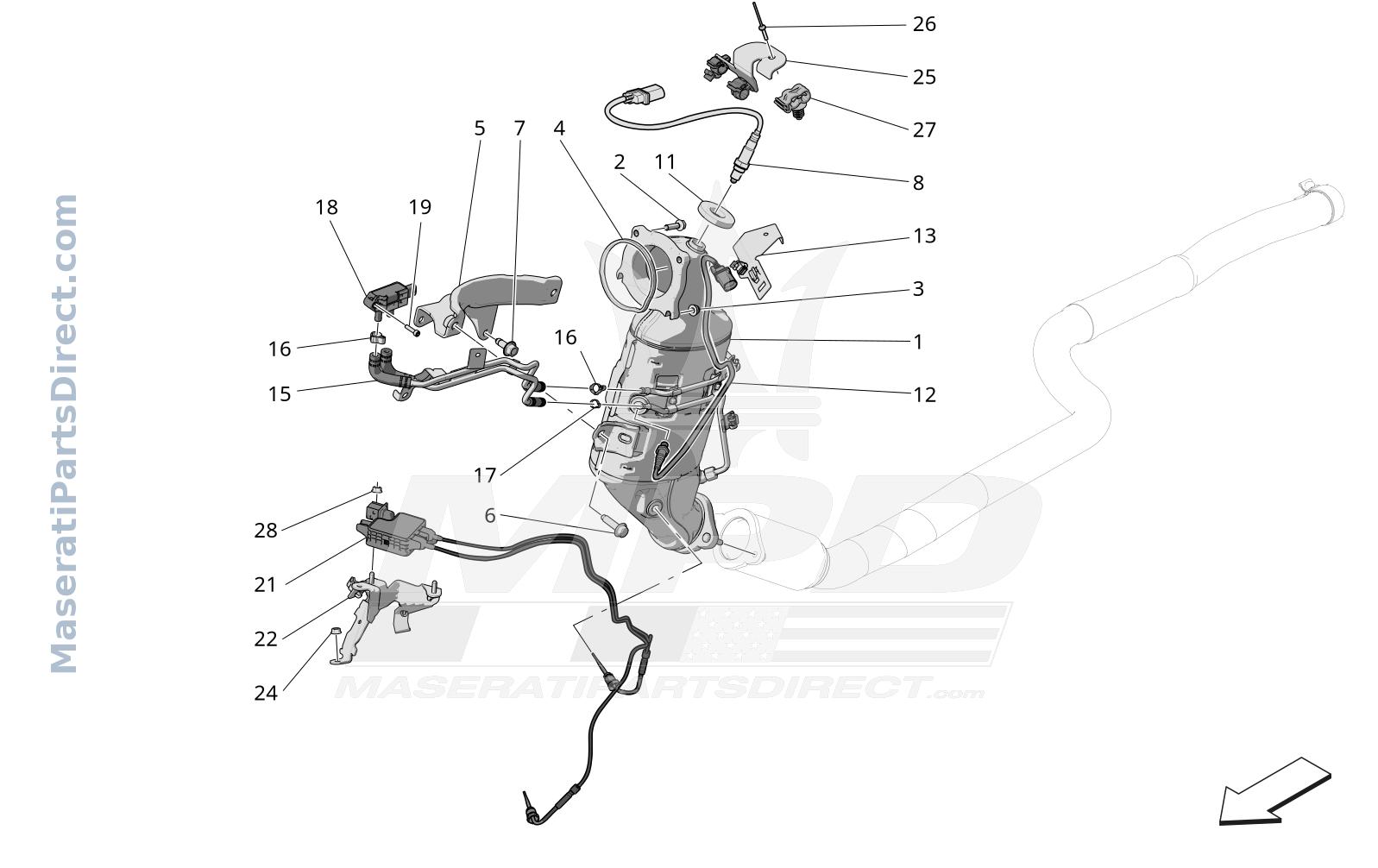01.80 - 1 - PRE-CATALYTIC CONVERTERS AND CATALYTIC CONVERTERS Diagram